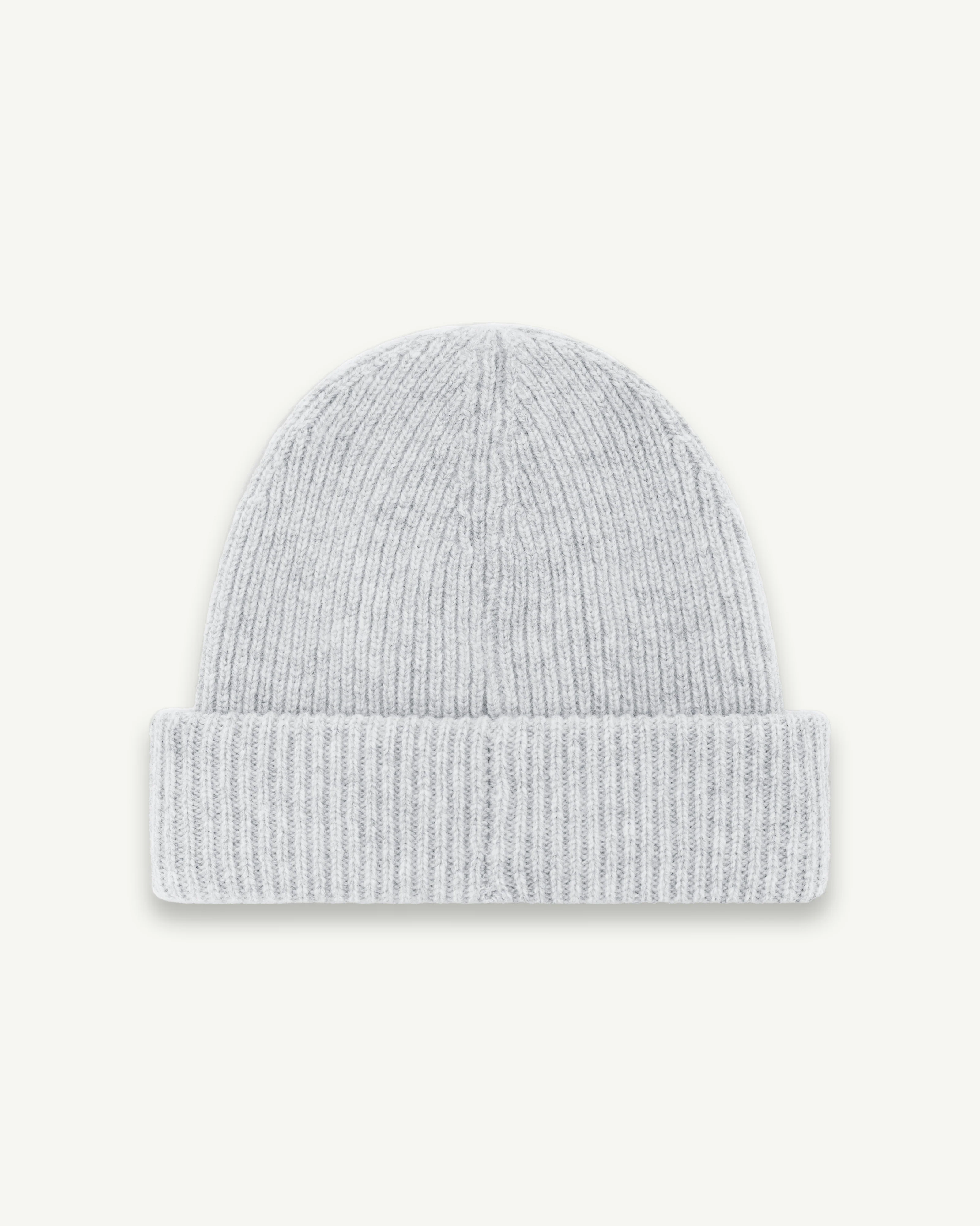 LAMBSWOOL ANGLER BEANIE - GREY - Image 4