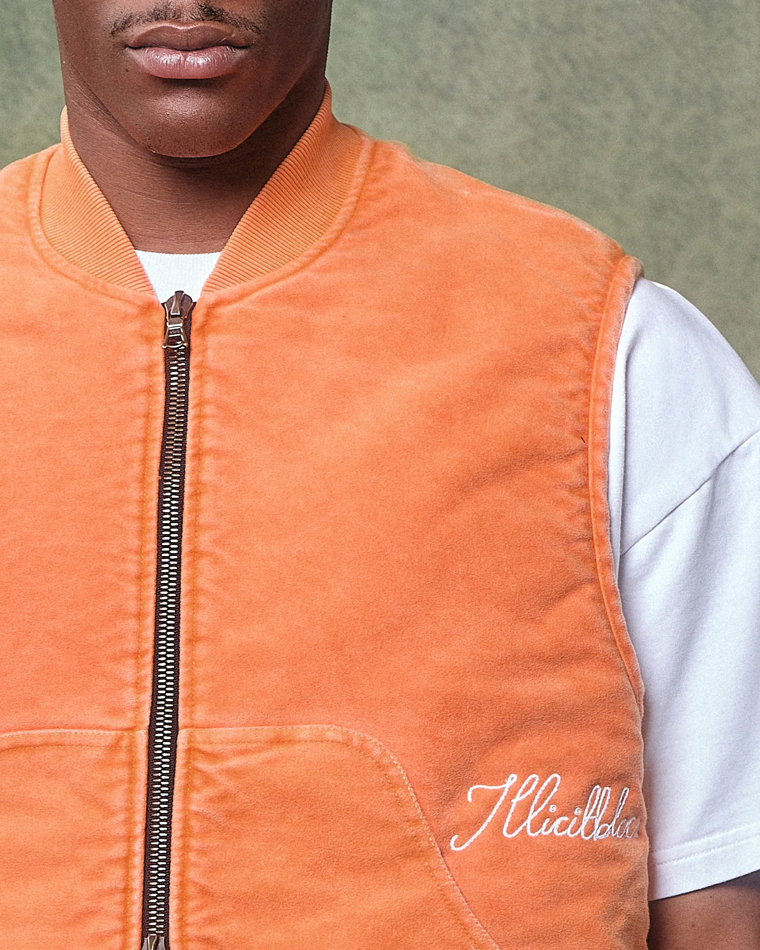 MOLESKIN ANGLER GILET - CARP ORANGE - Image 3