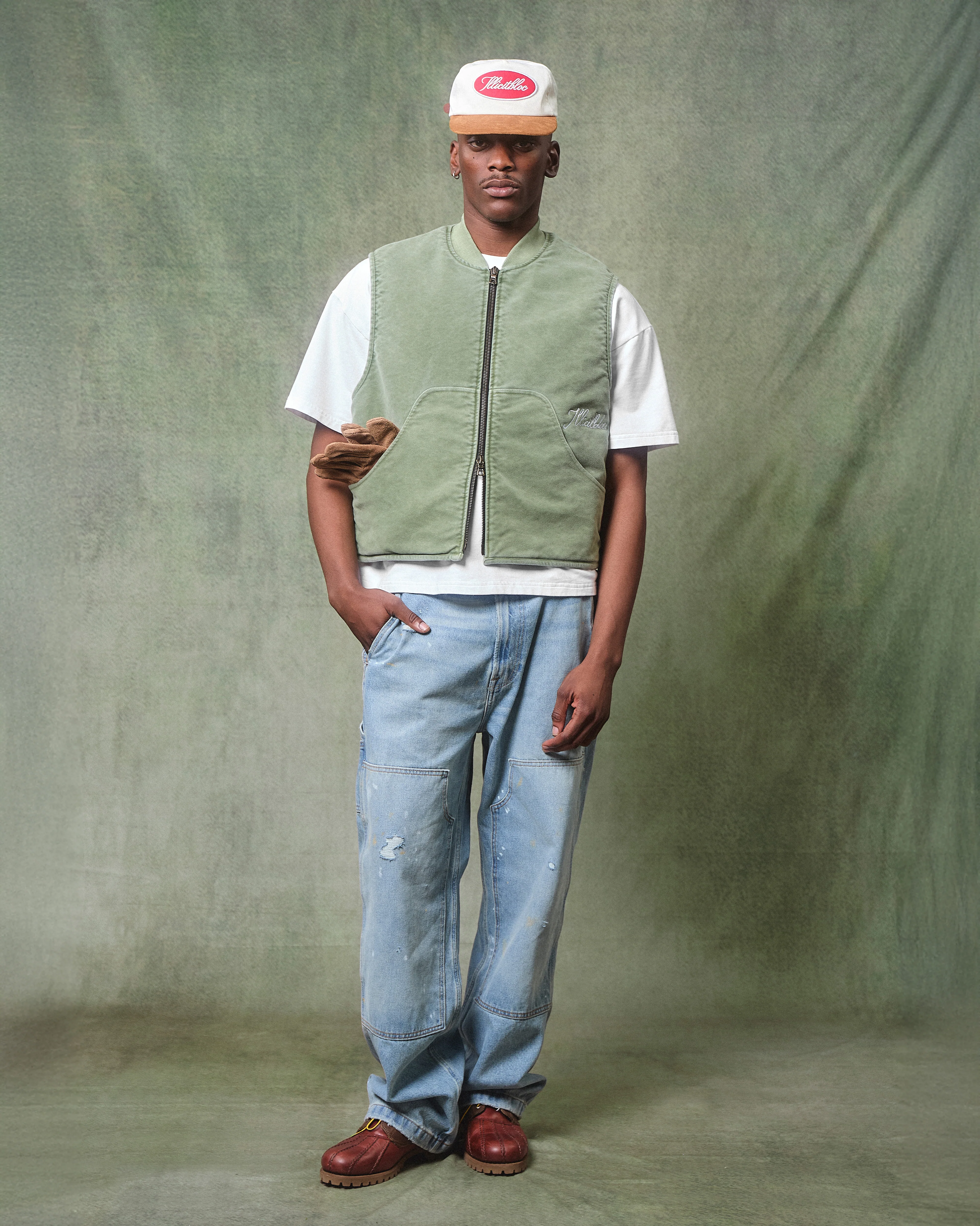 MOLESKIN ANGLER GILET - MOSS GRAY - Image 4