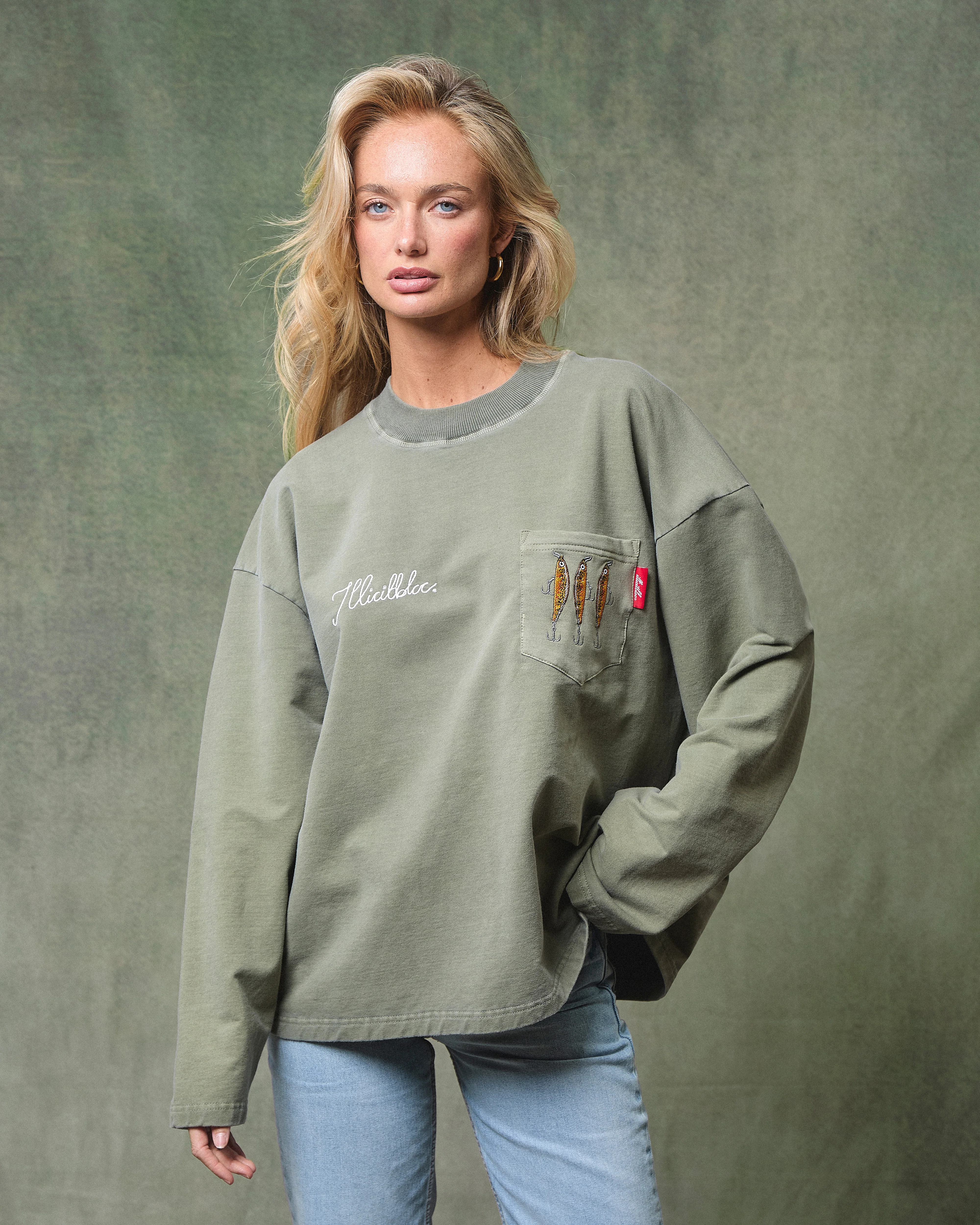 BAIT CLOUDWEAVE™ POCKET LONG SLEEVE T-SHIRT - MOSS GRAY - Image 6