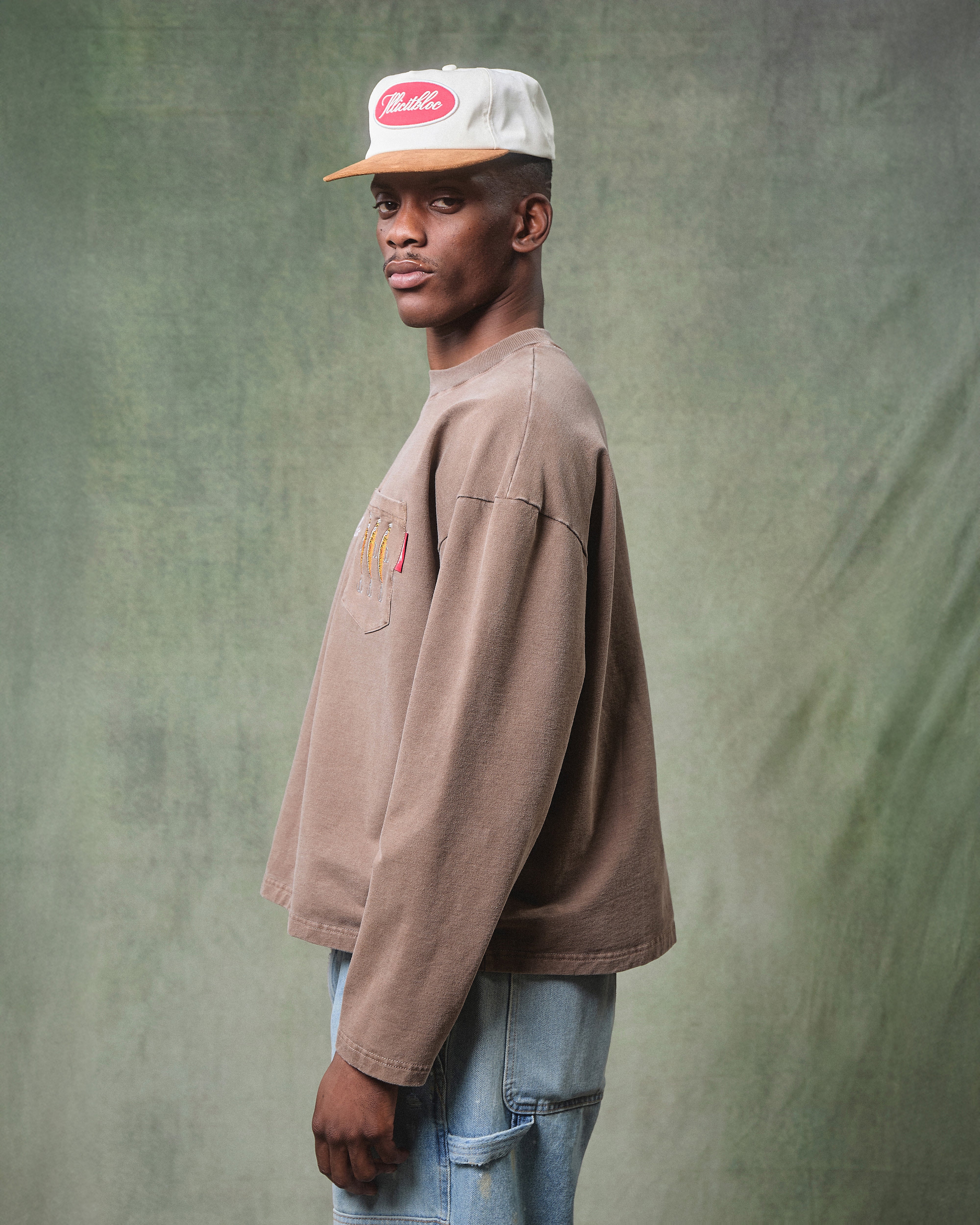 BAIT CLOUDWEAVE™ POCKET LONG SLEEVE T-SHIRT - WASHED BROWN - Image 4