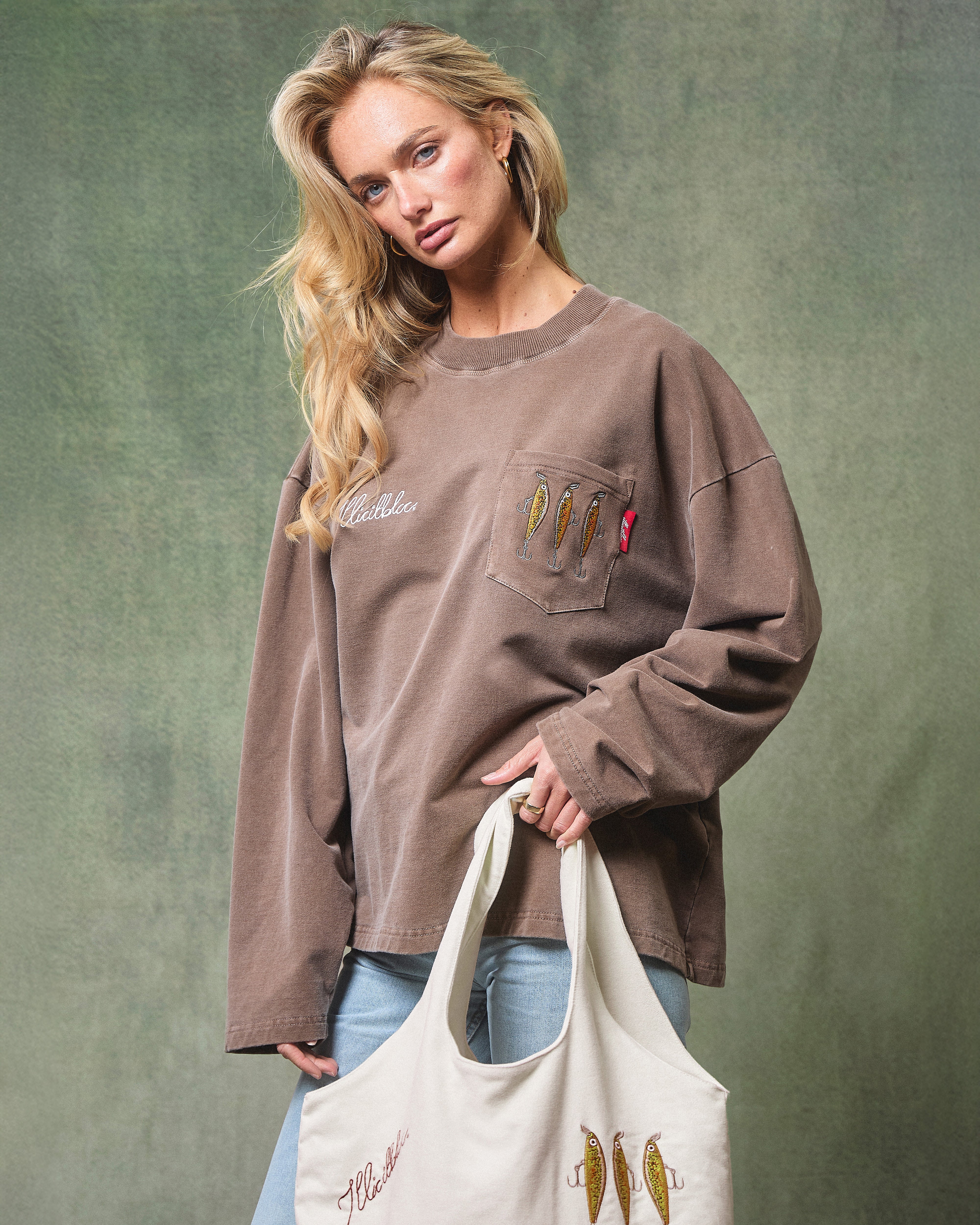 BAIT CLOUDWEAVE™ POCKET LONG SLEEVE T-SHIRT - WASHED BROWN - Image 8