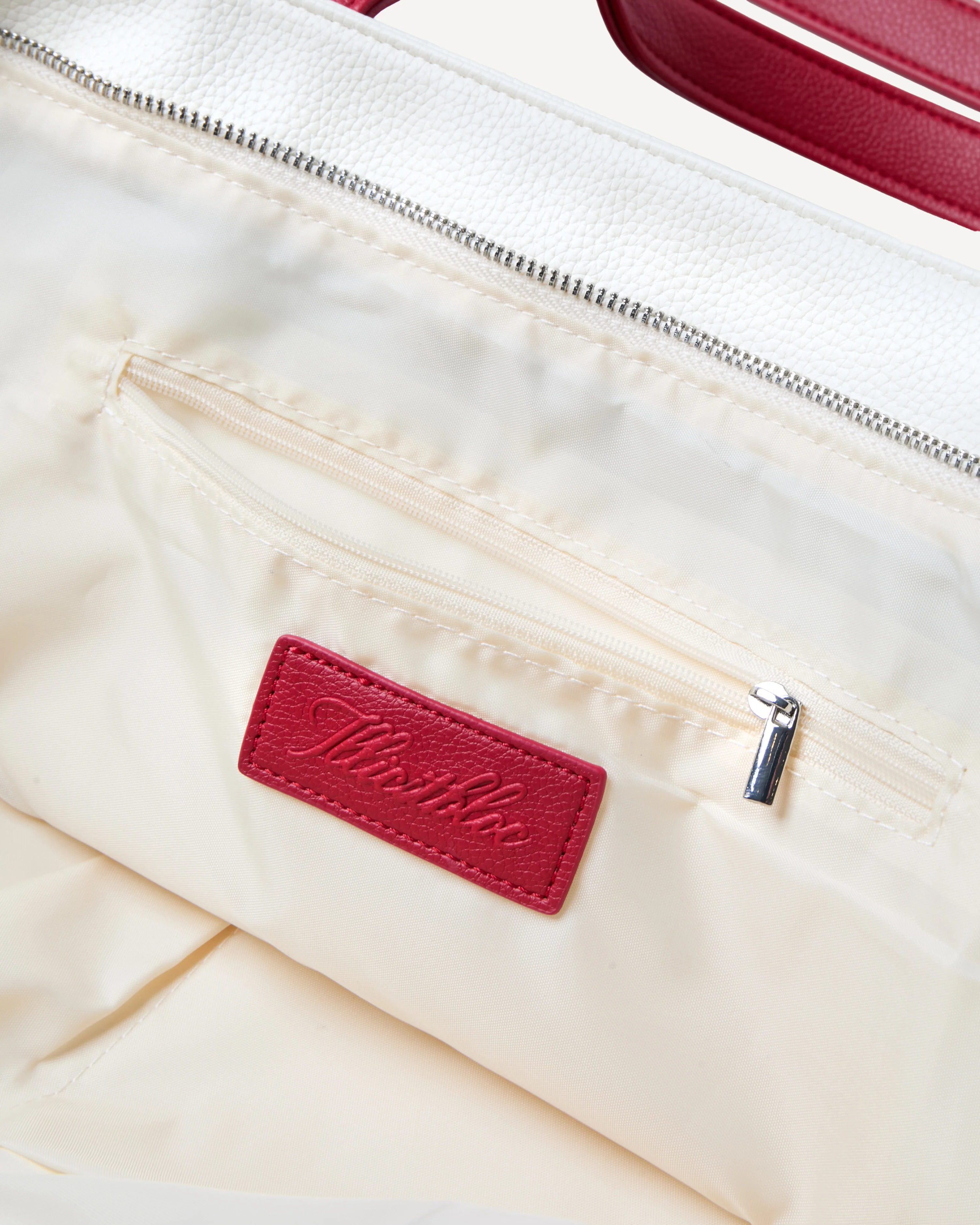 BOWLING TOTE BAG - RED/CREAM - Image 4