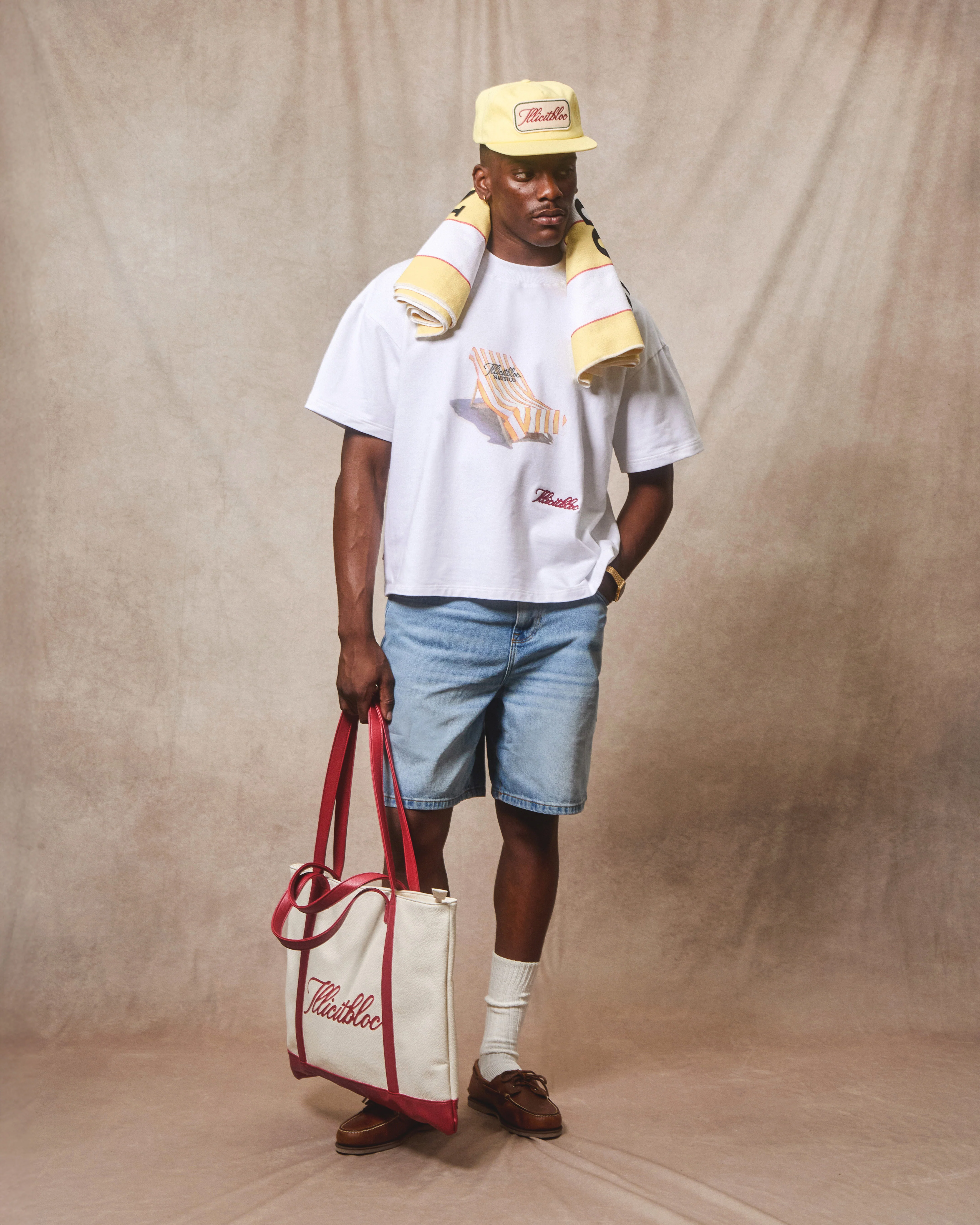 BOWLING TOTE BAG - RED/CREAM - Image 8