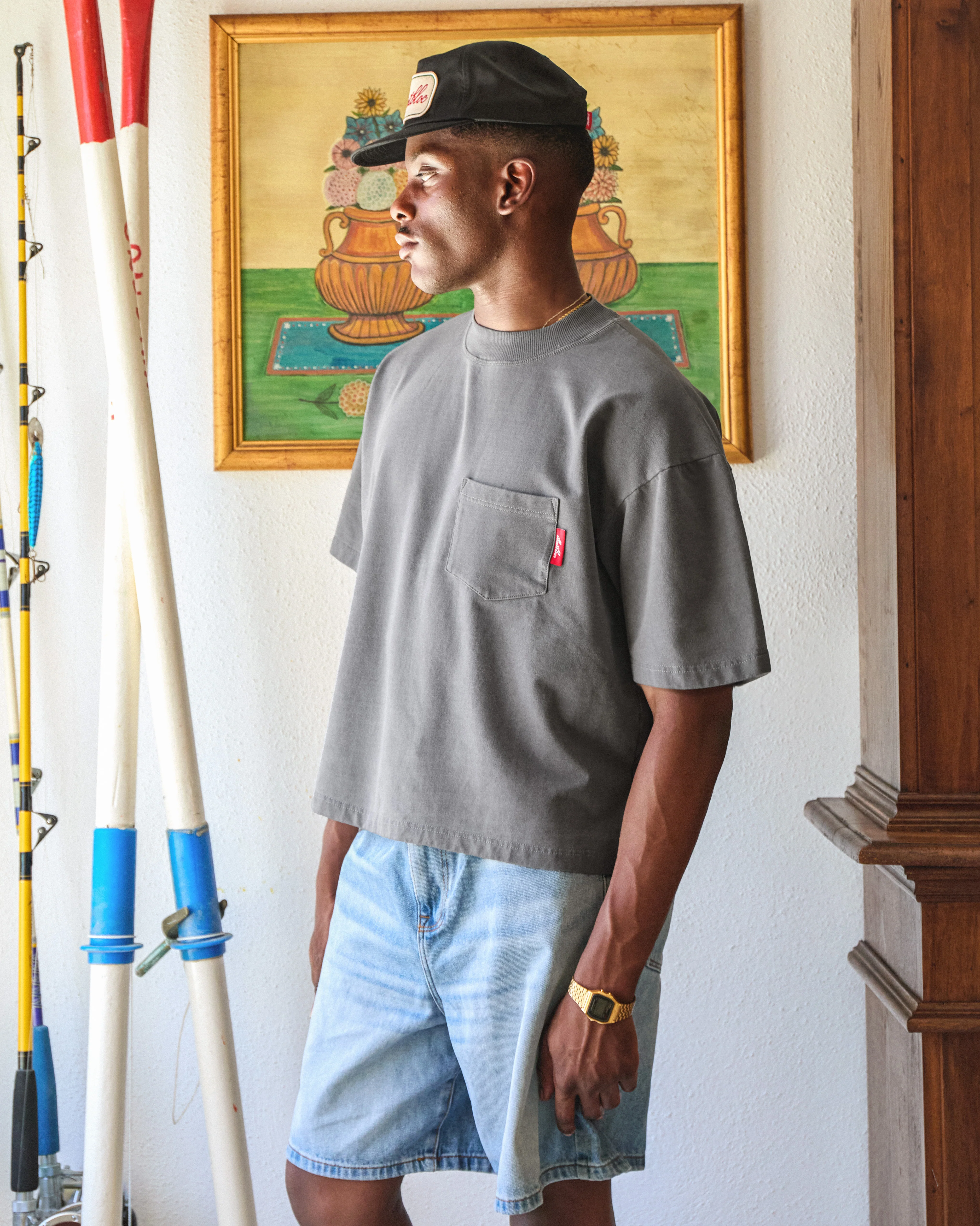 CLASSIC CLOUDWEAVE™ POCKET T-SHIRT - CHARCOAL - Image 4