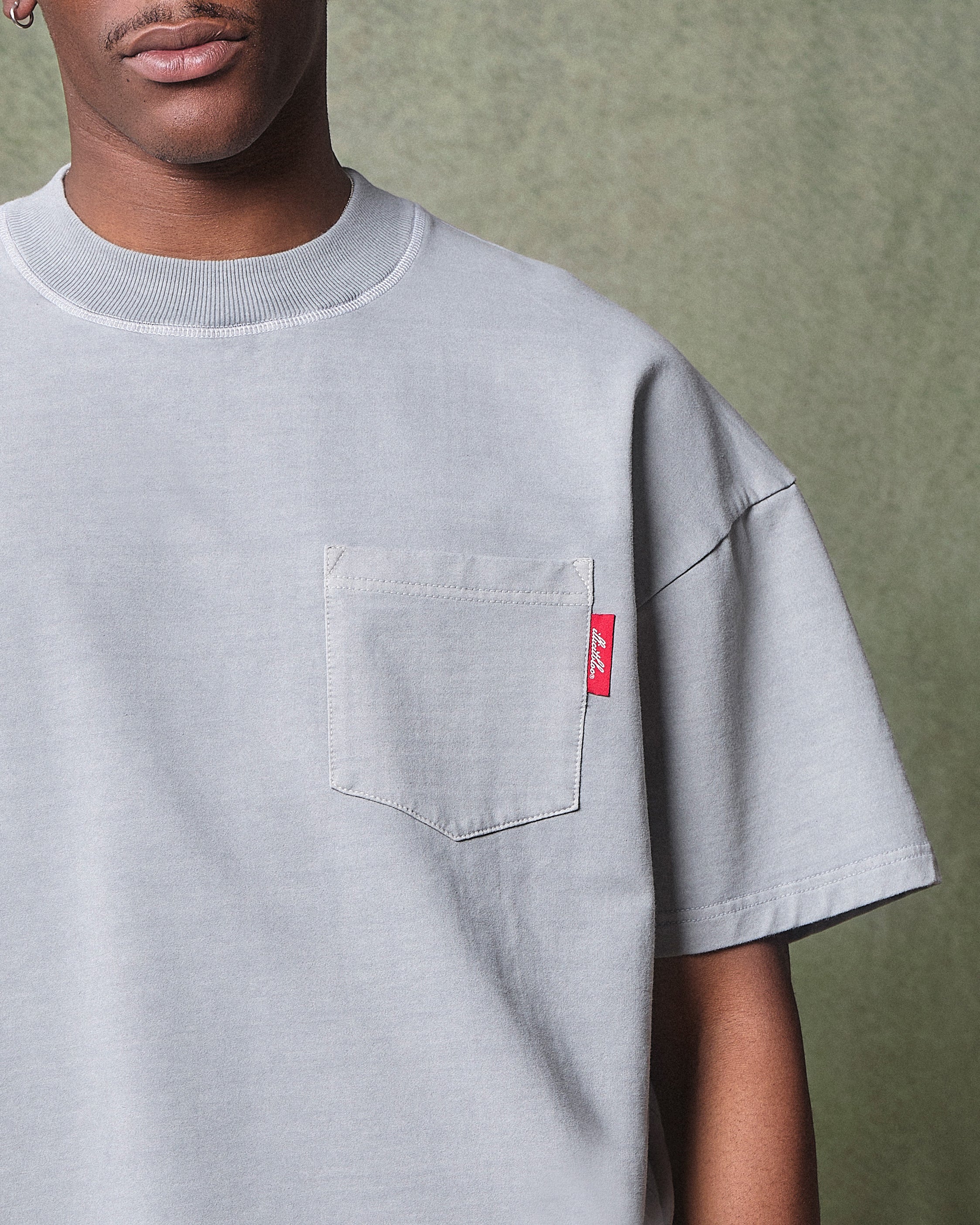CLASSIC CLOUDWEAVE™ POCKET T-SHIRT - POWDER GREY - Image 3
