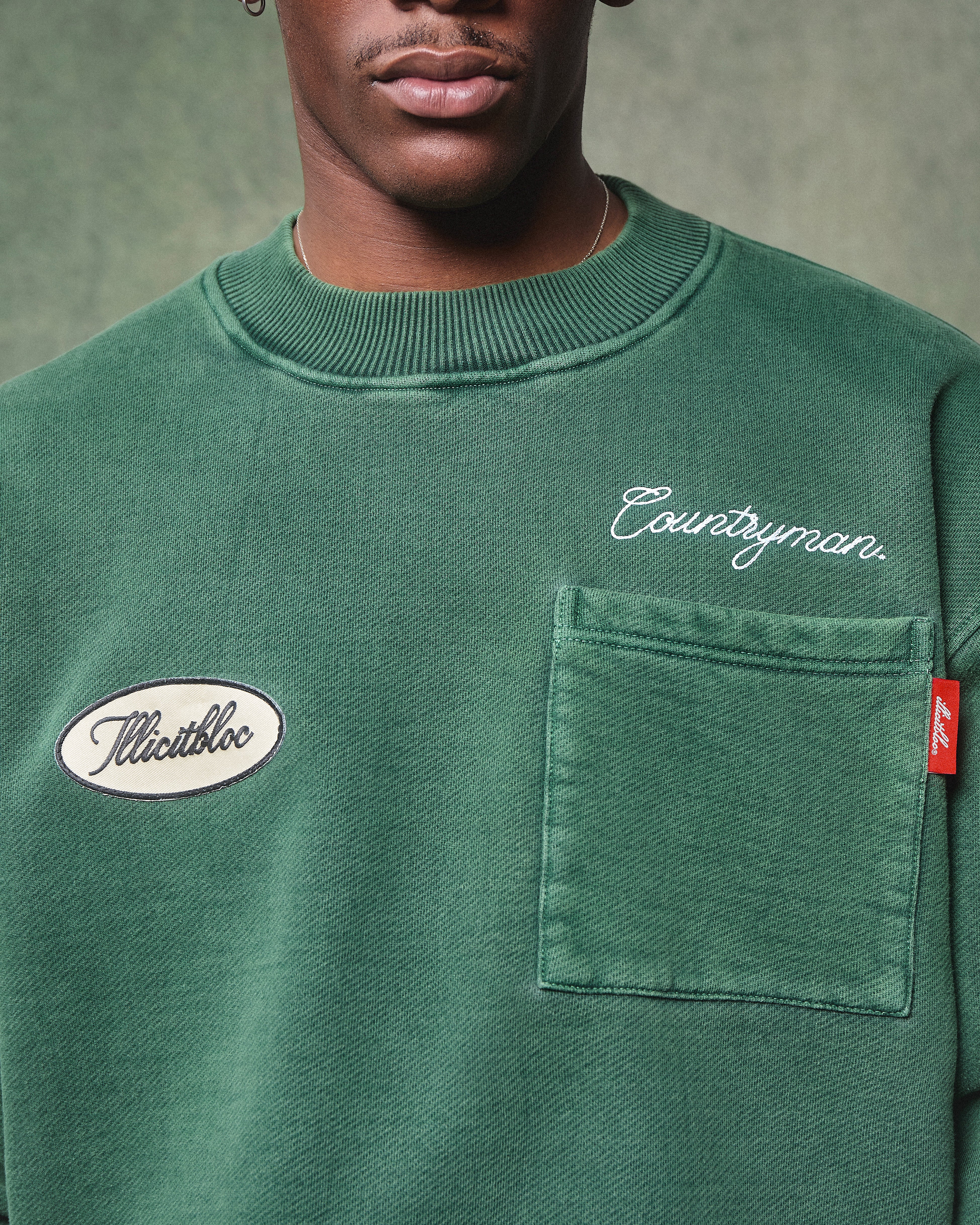 CLUBHOUSE IRONWEAVE™ POCKET SWEATSHIRT - HUNTER GREEN - Image 3