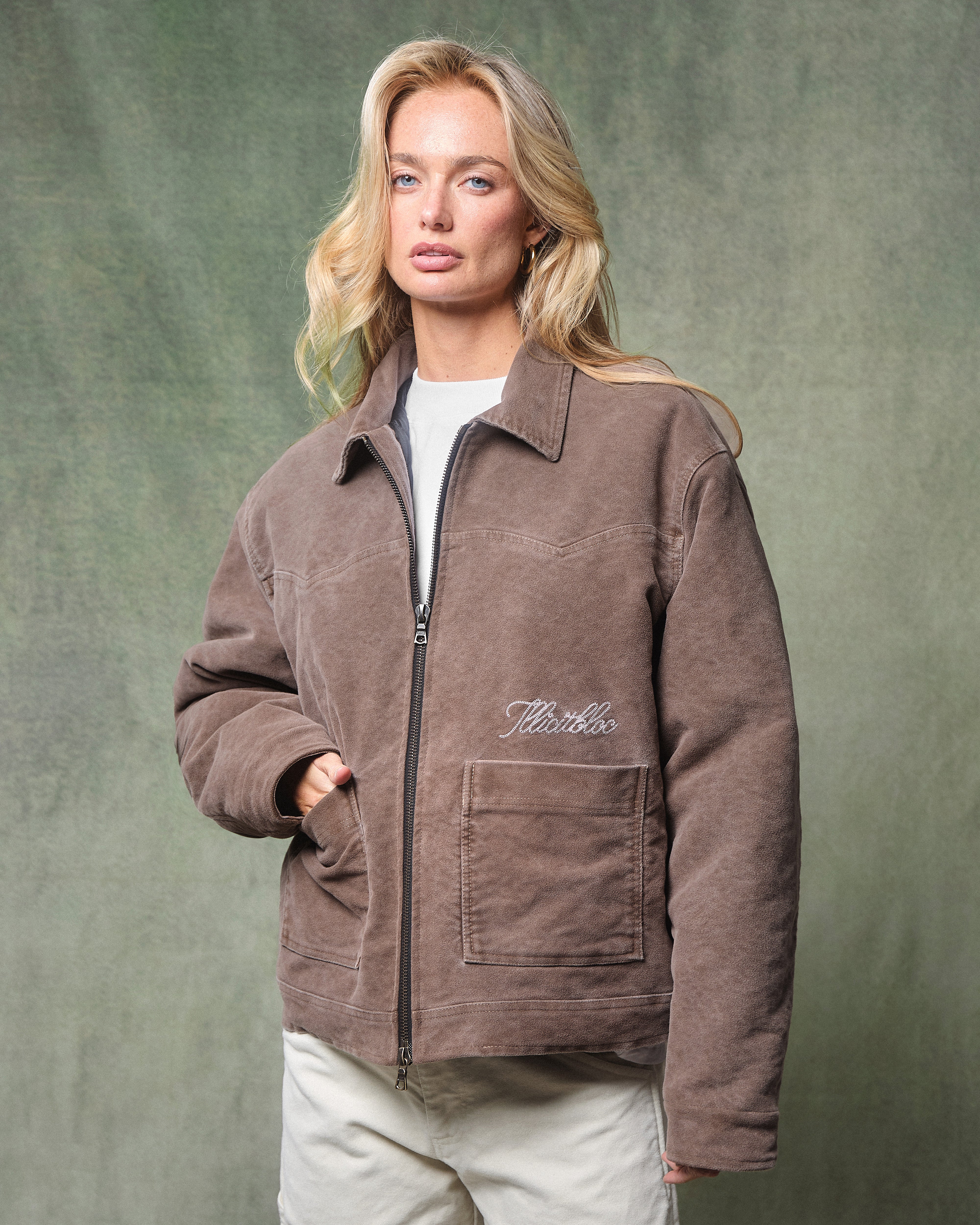 MOLESKIN TRUCKER JACKET - WASHED BROWN - Image 8