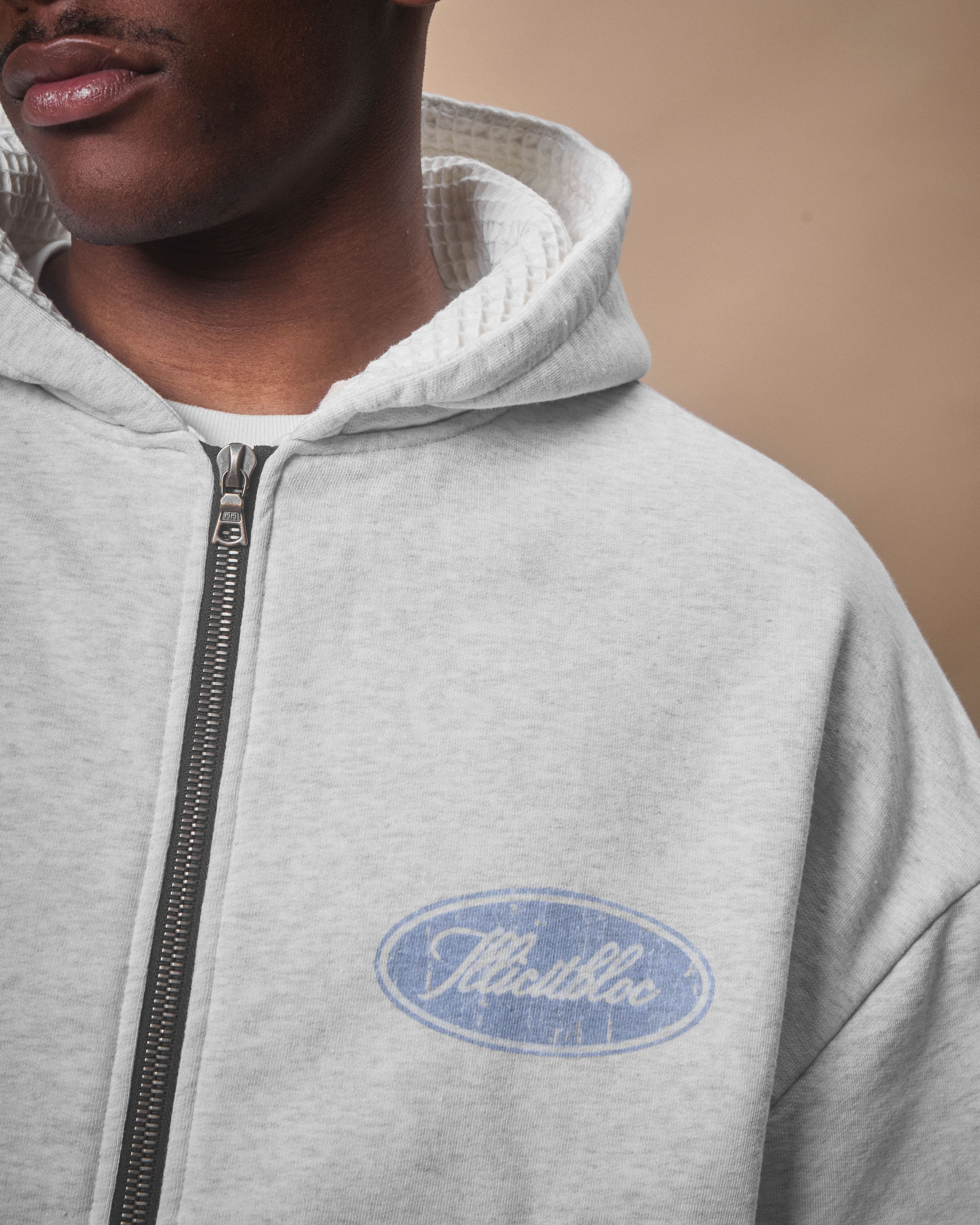 FLIGHT WAFFLE LINED ZIP HOODIE - HEATHER - Image 3
