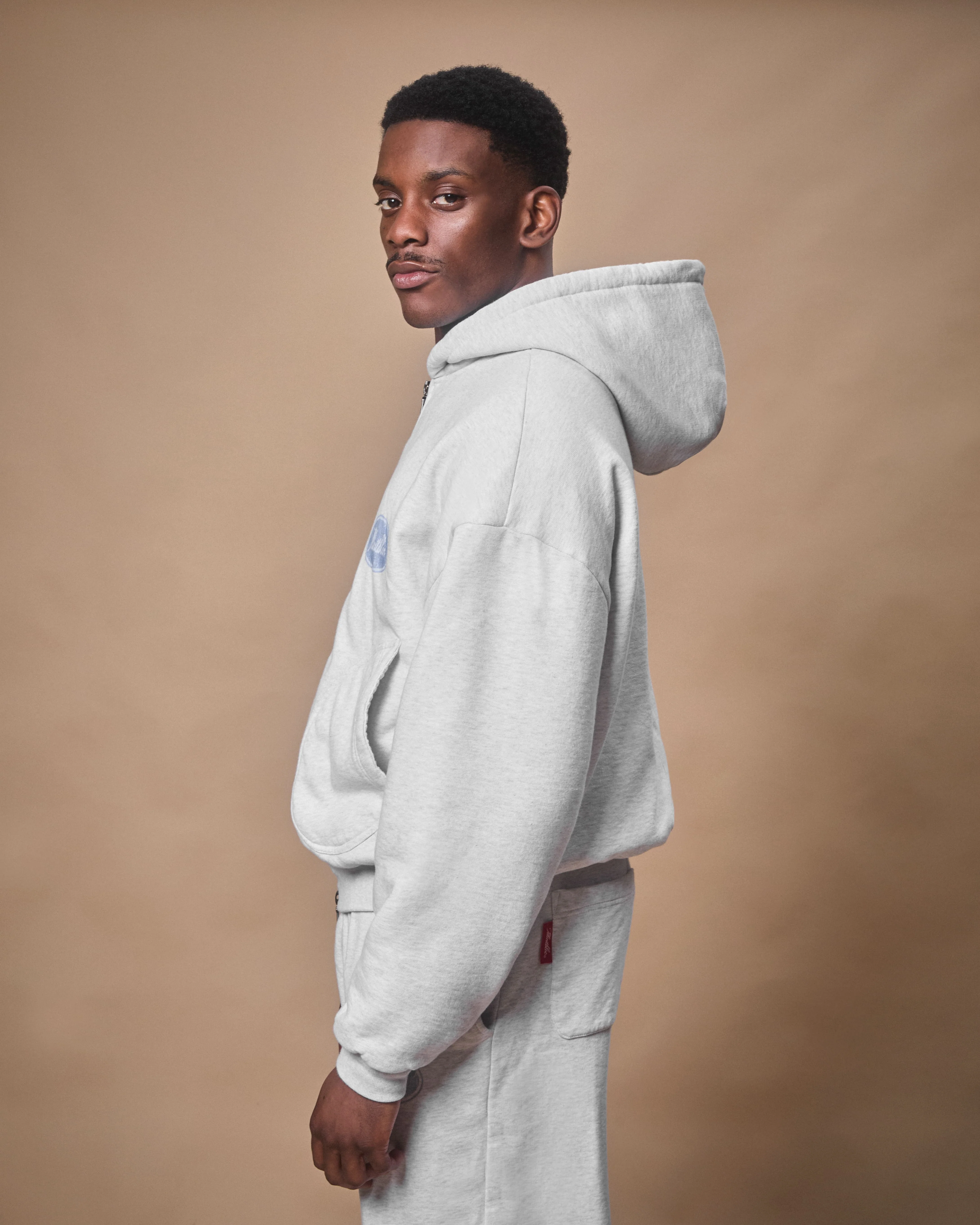 FLIGHT WAFFLE LINED ZIP HOODIE - HEATHER - Image 4