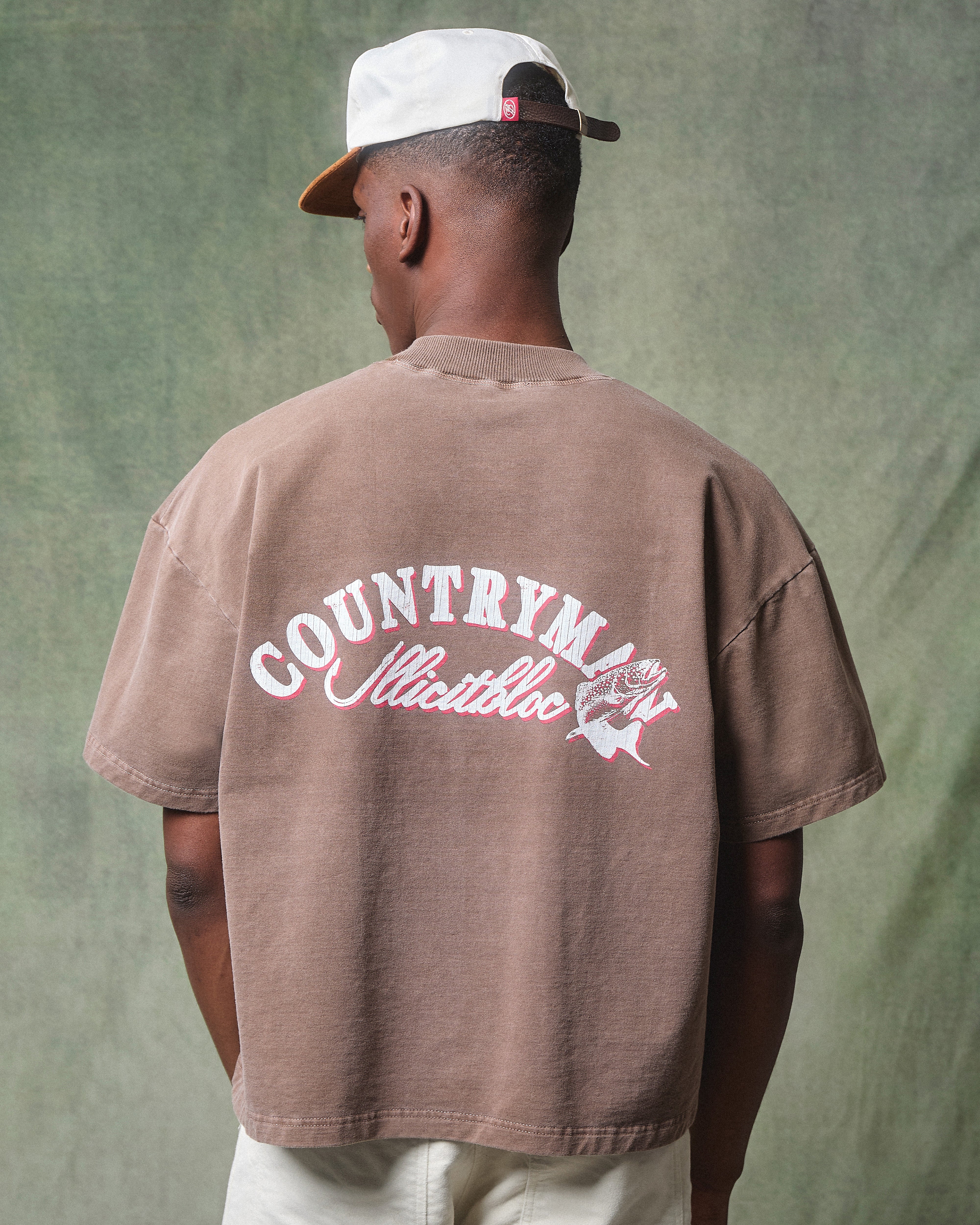 HOOKED CLOUDWEAVE™ T-SHIRT - WASHED BROWN - Image 3