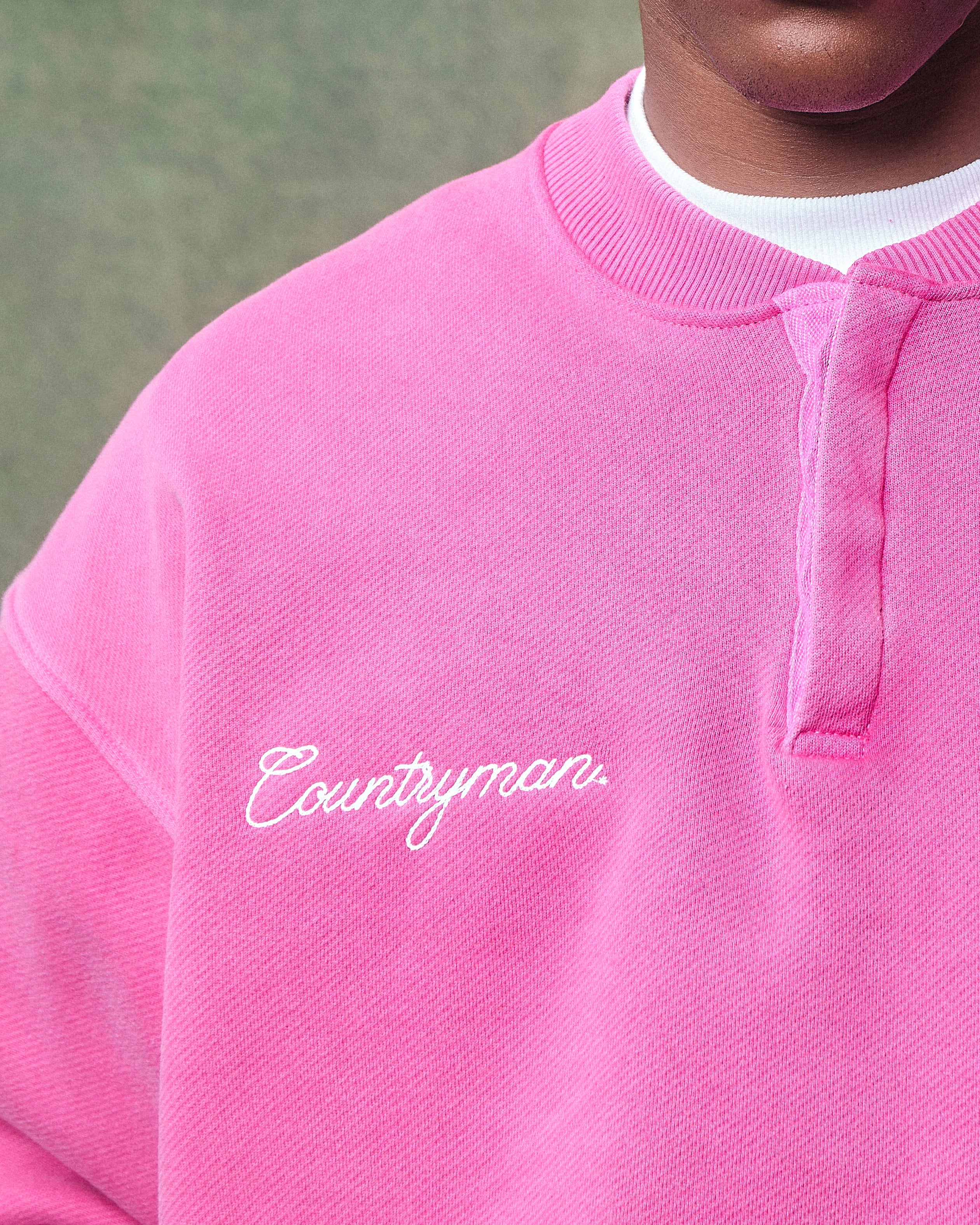 LAKES CREST IRONWEAVE™ HENLEY CREWNECK - PINK - Image 4