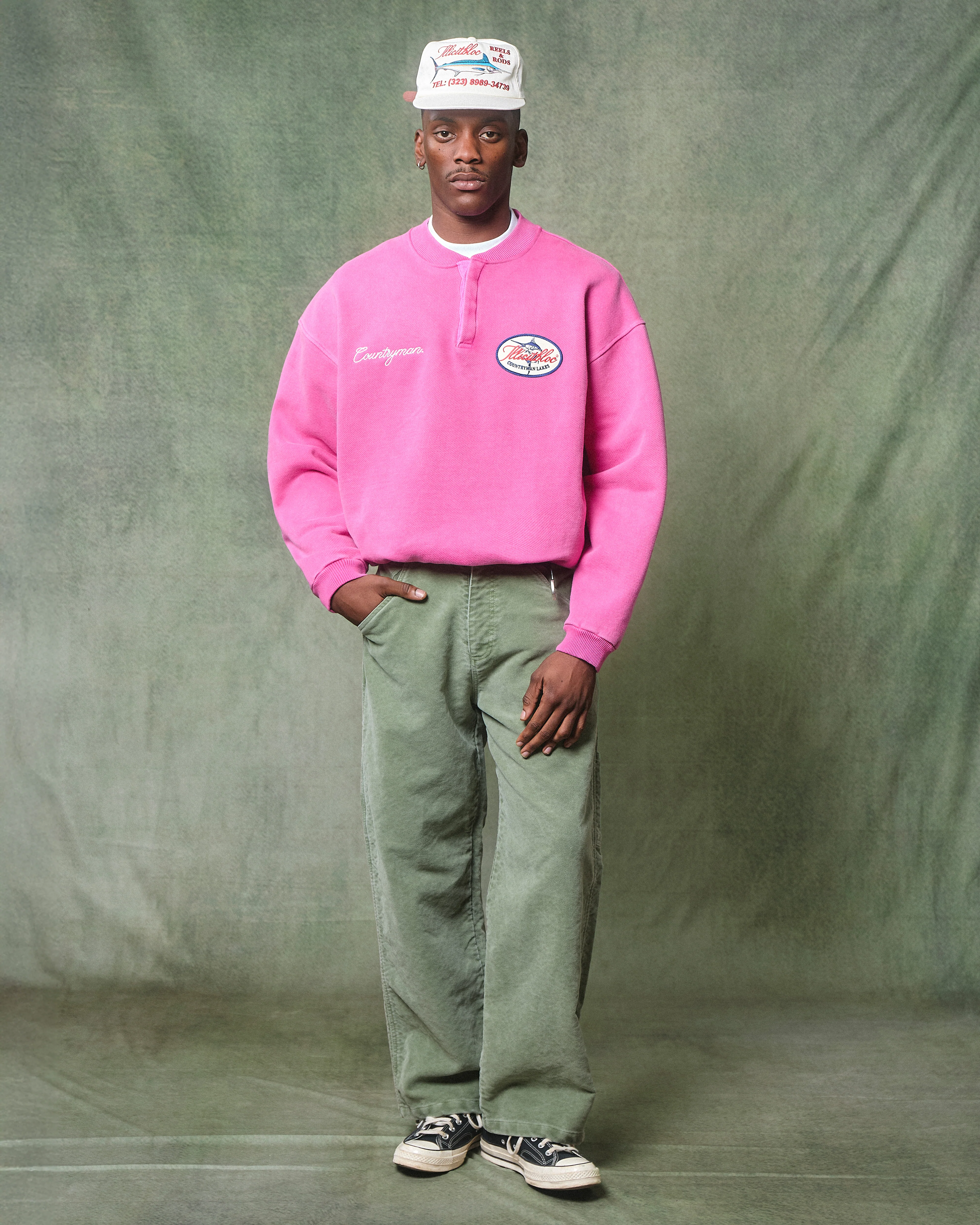 LAKES CREST IRONWEAVE™ HENLEY CREWNECK - PINK - Image 5