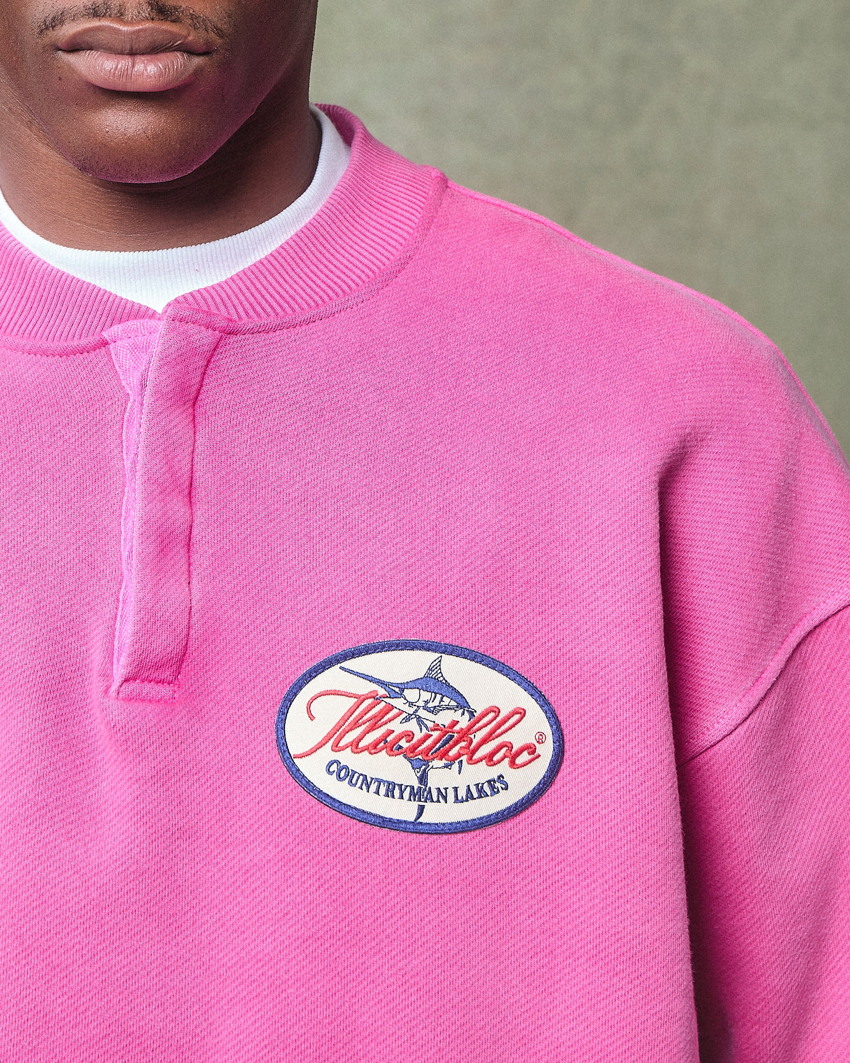 LAKES CREST IRONWEAVE™ HENLEY CREWNECK - PINK - Image 6