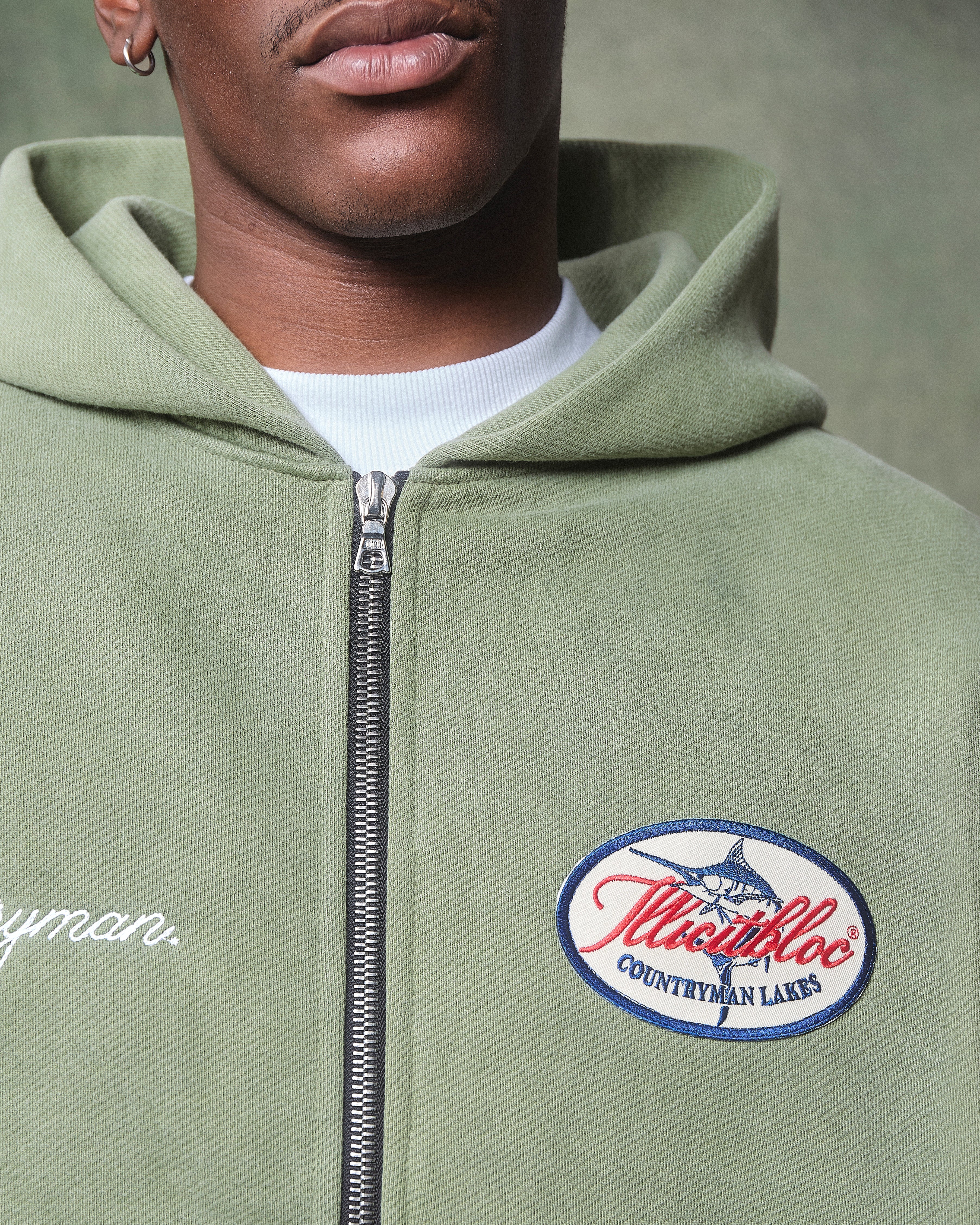 LAKES CREST IRONWEAVE™ ZIP HOODIE - MOSS GRAY - Image 5