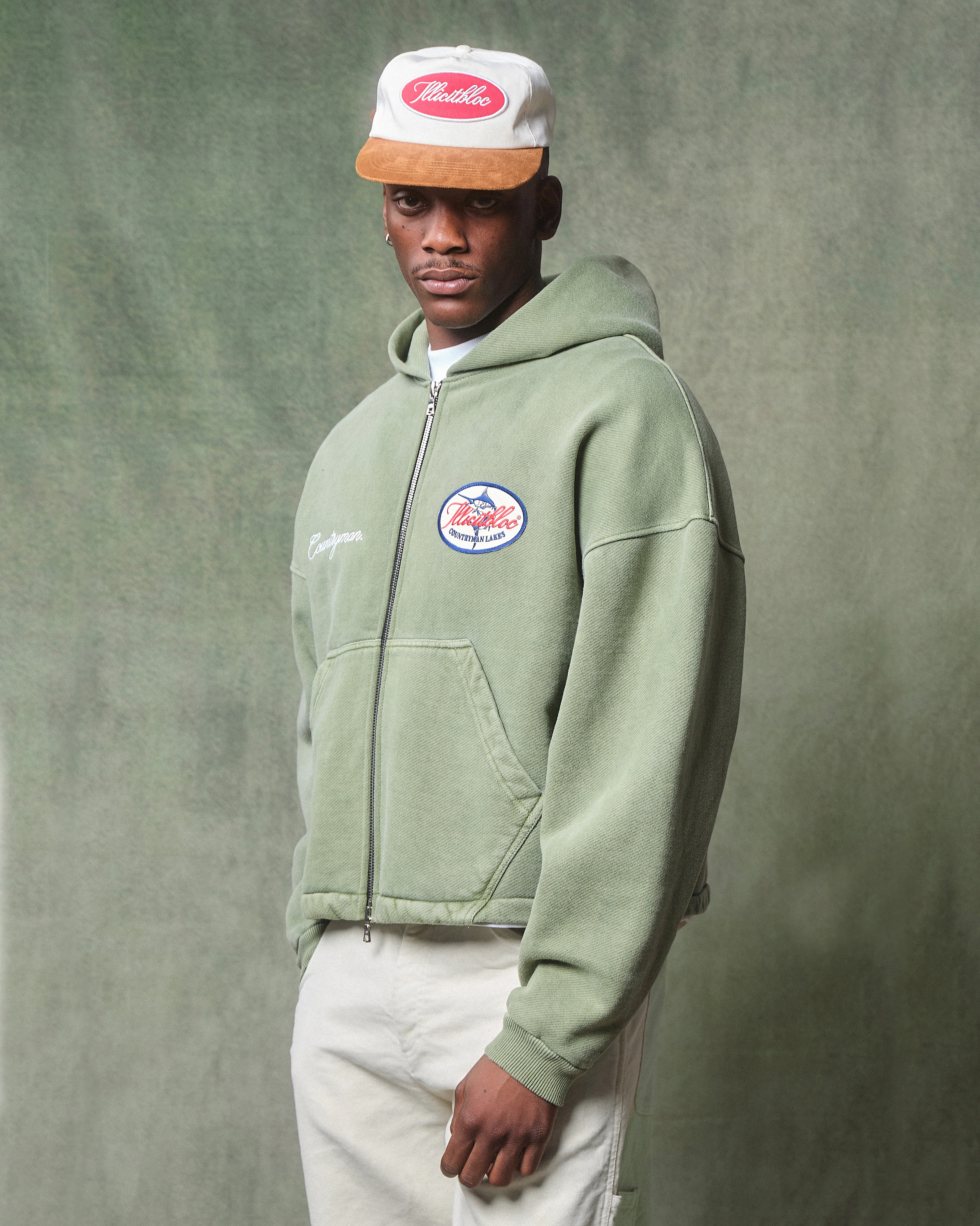 LAKES CREST IRONWEAVE™ ZIP HOODIE - MOSS GRAY - Image 6