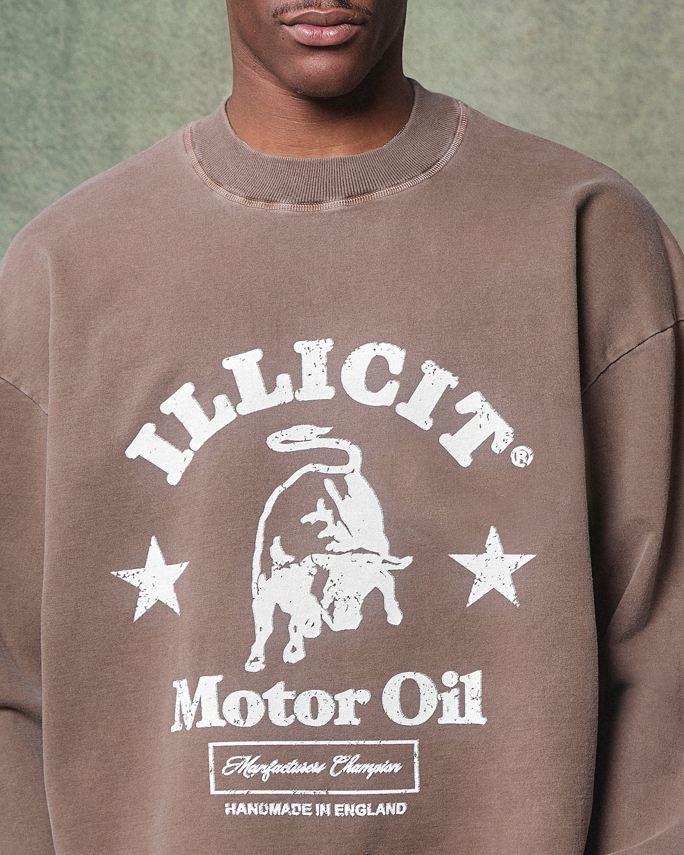 MOTOR OIL CLOUDWEAVE™ LONG SLEEVE T-SHIRT - WASHED BROWN - Image 3