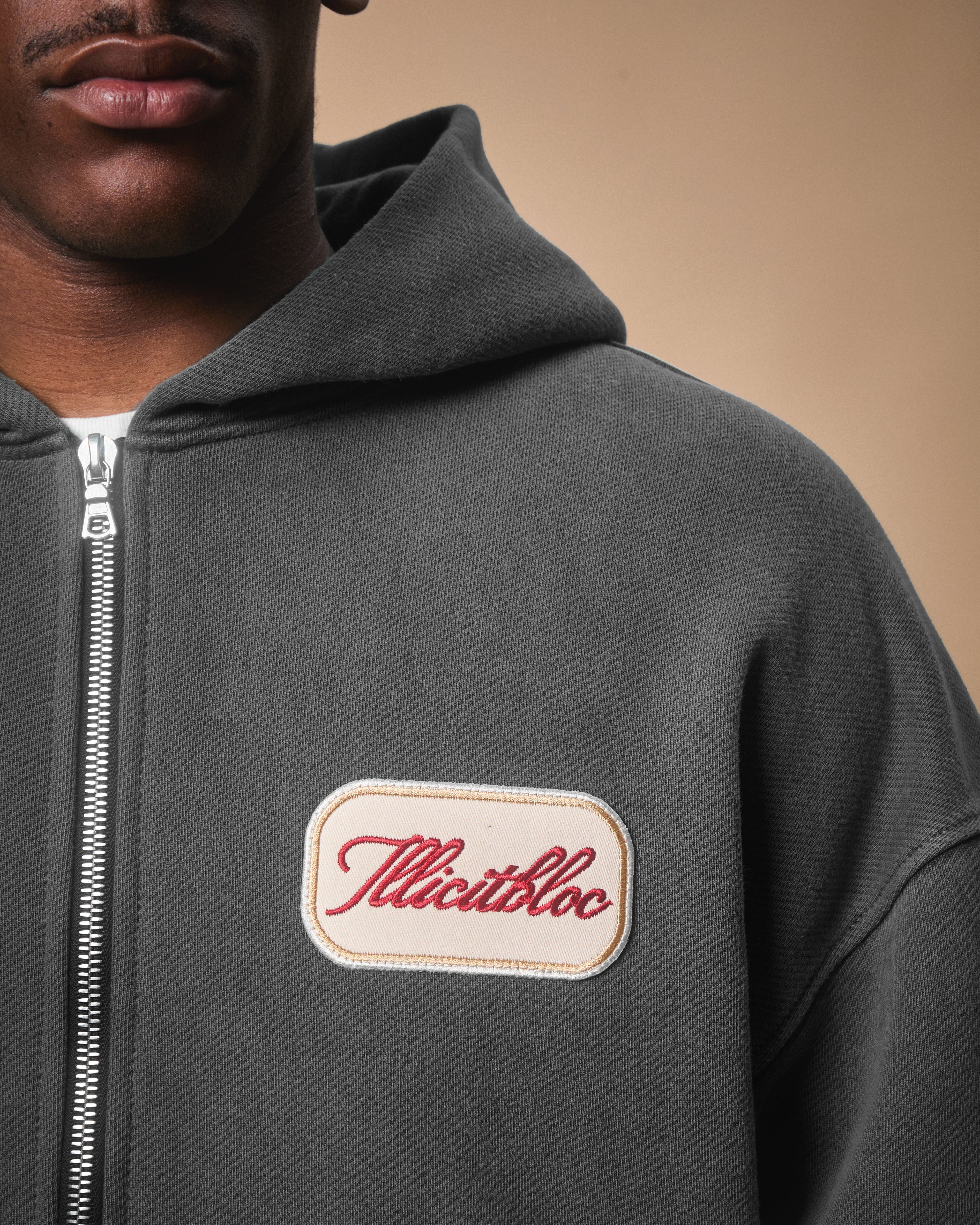 PATCHWORK TITANWEAVE™ ZIP HOODIE - WASHED BLACK - Image 3