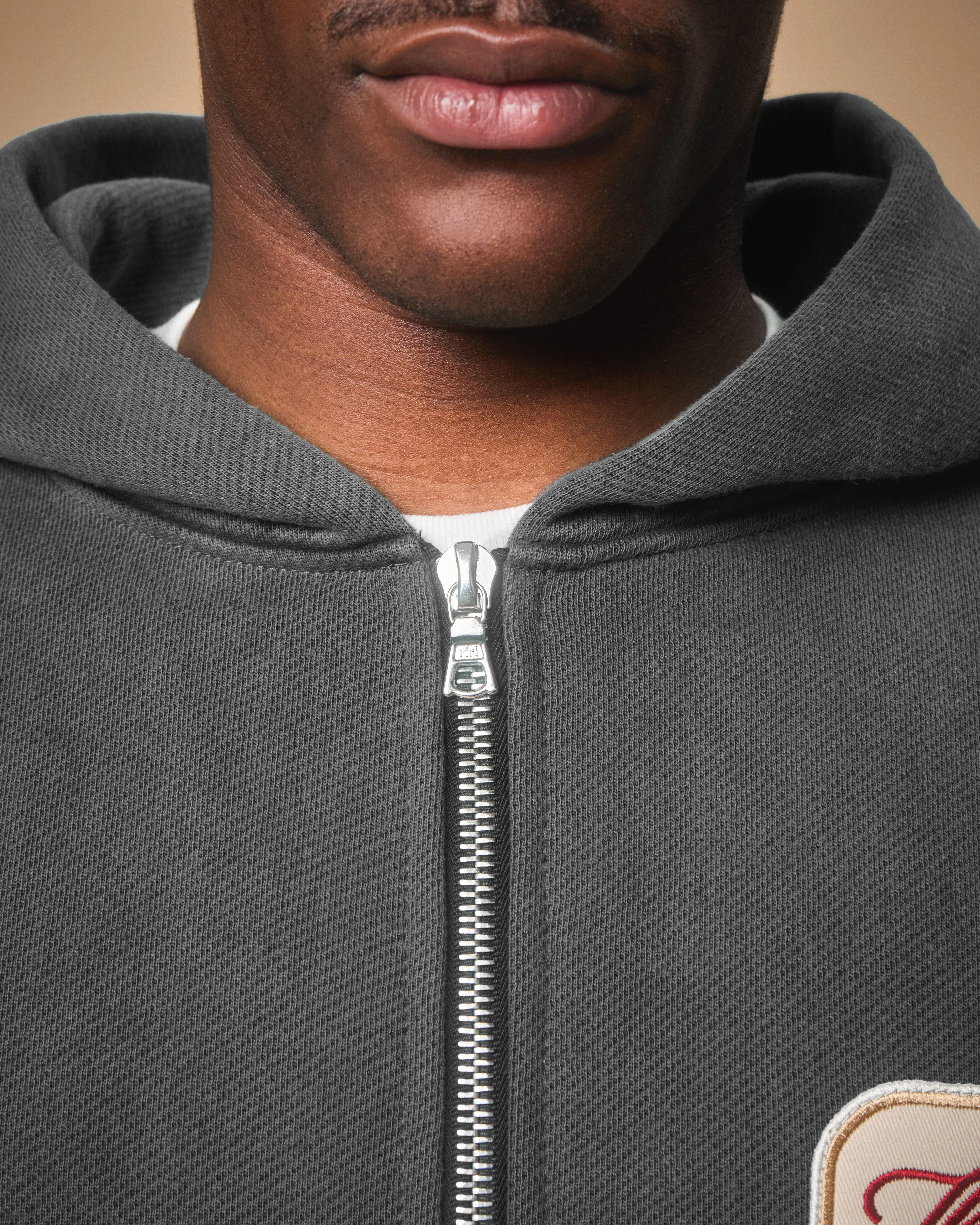 PATCHWORK TITANWEAVE™ ZIP HOODIE - WASHED BLACK - Image 4