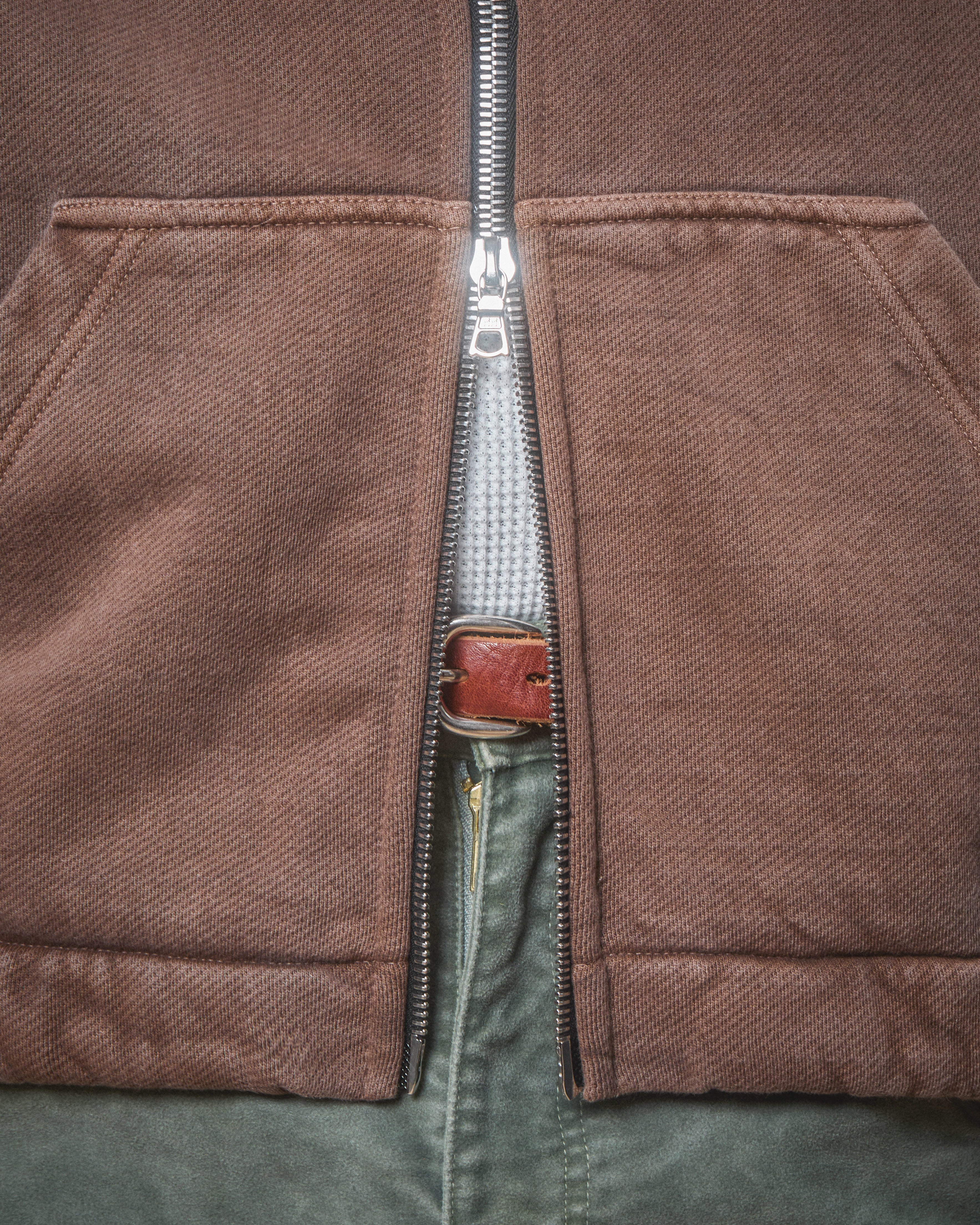 PATCHWORK TITANWEAVE™ ZIP HOODIE - WASHED BROWN - Image 5