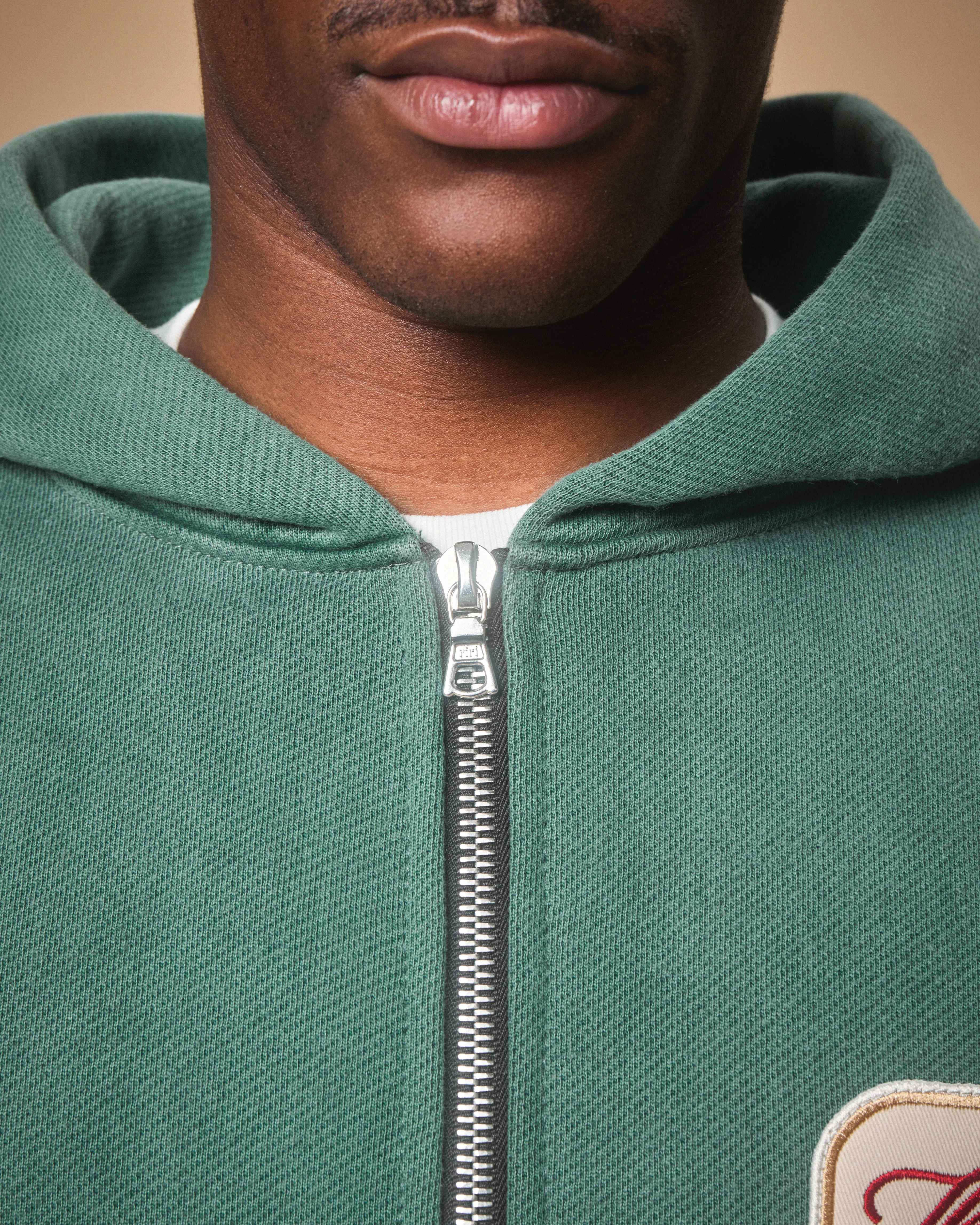 PATCHWORK TITANWEAVE™ ZIP HOODIE - WASHED GREEN - Image 5