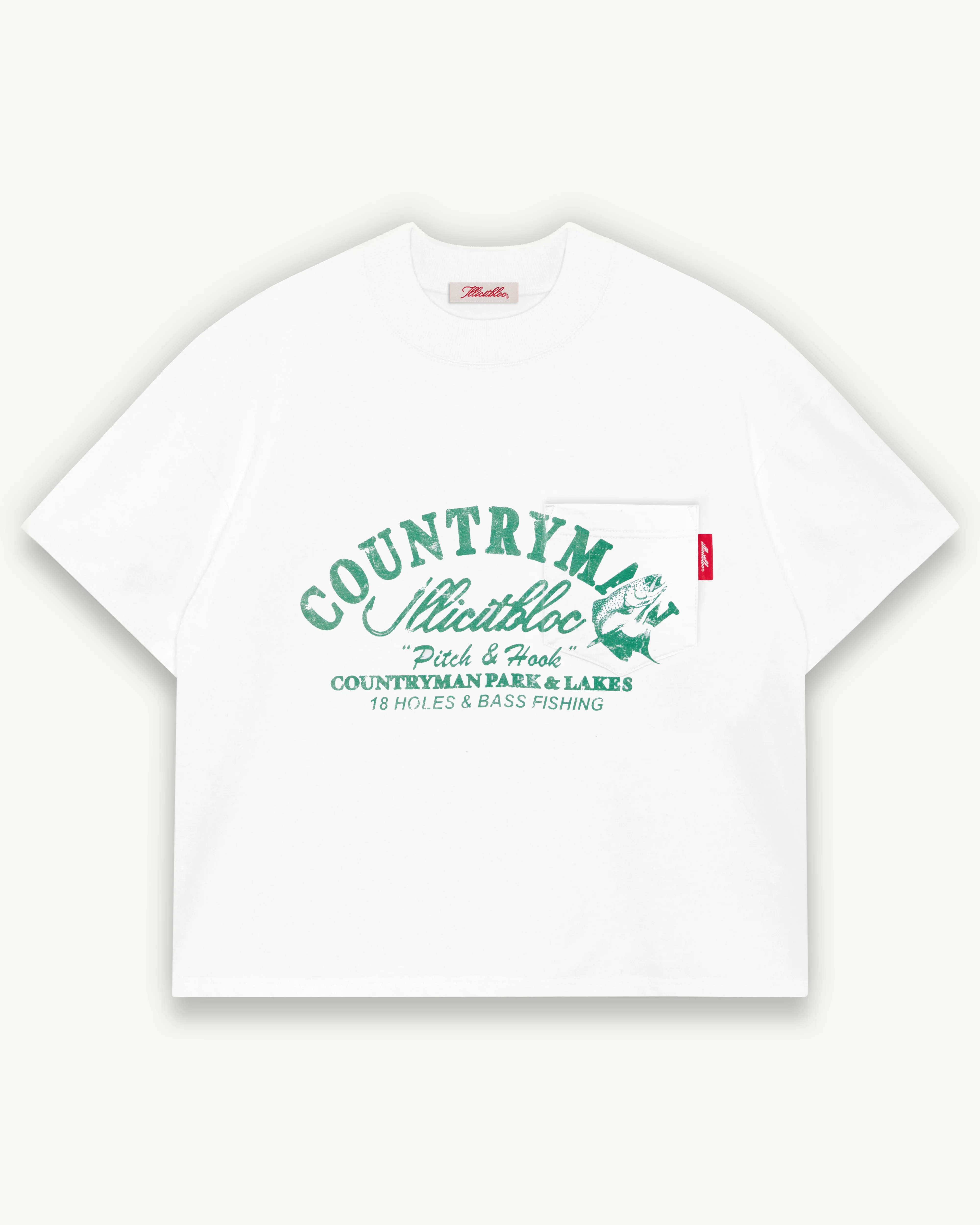 PITCH & HOOK CLOUDWEAVE™ POCKET T-SHIRT - WHITE