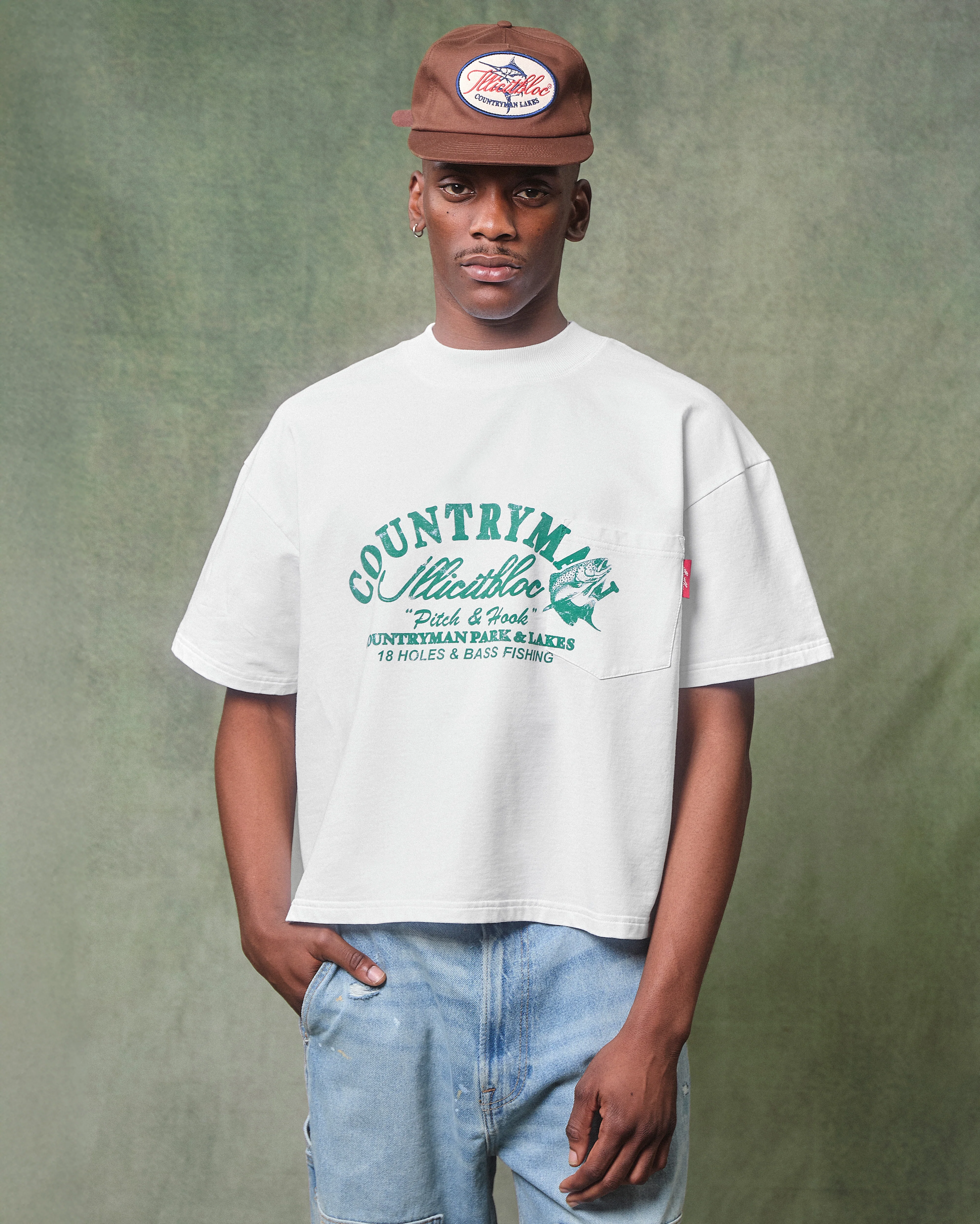 PITCH & HOOK CLOUDWEAVE™ POCKET T-SHIRT - WHITE - Image 2