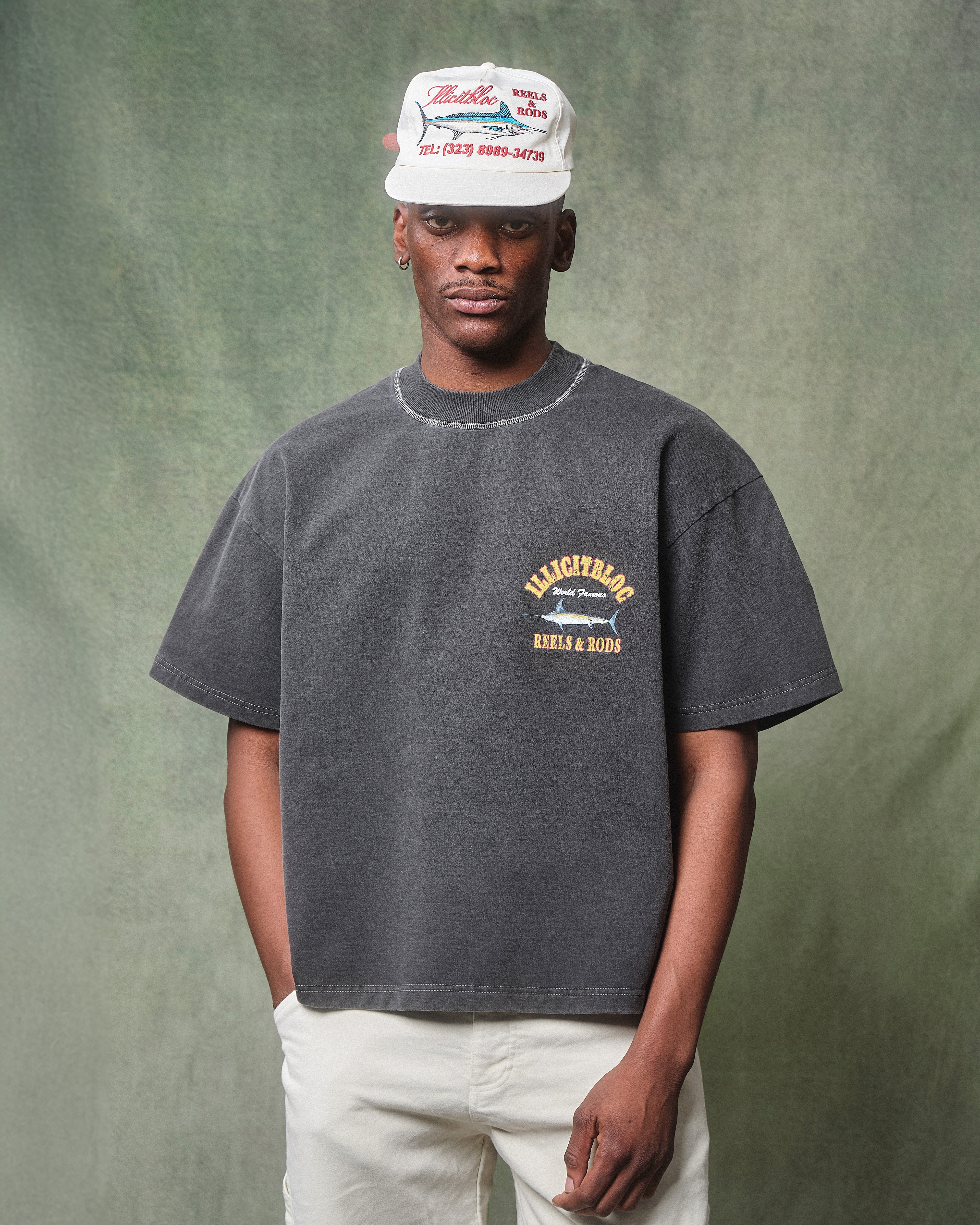 REELS & RODS CLOUDWEAVE™ T-SHIRT - CHARCOAL - Image 2