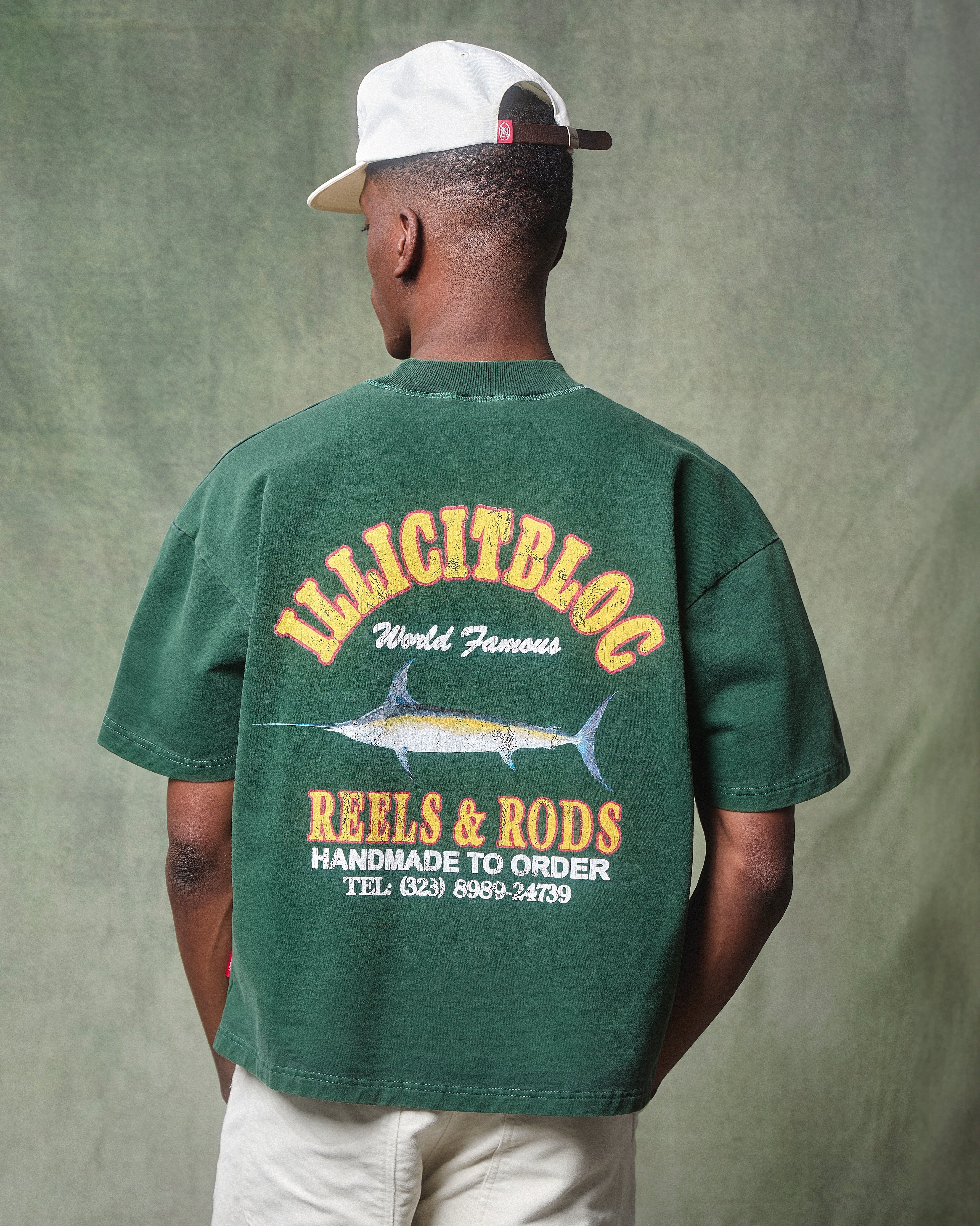REELS & RODS CLOUDWEAVE™ T-SHIRT - HUNTER GREEN - Image 3
