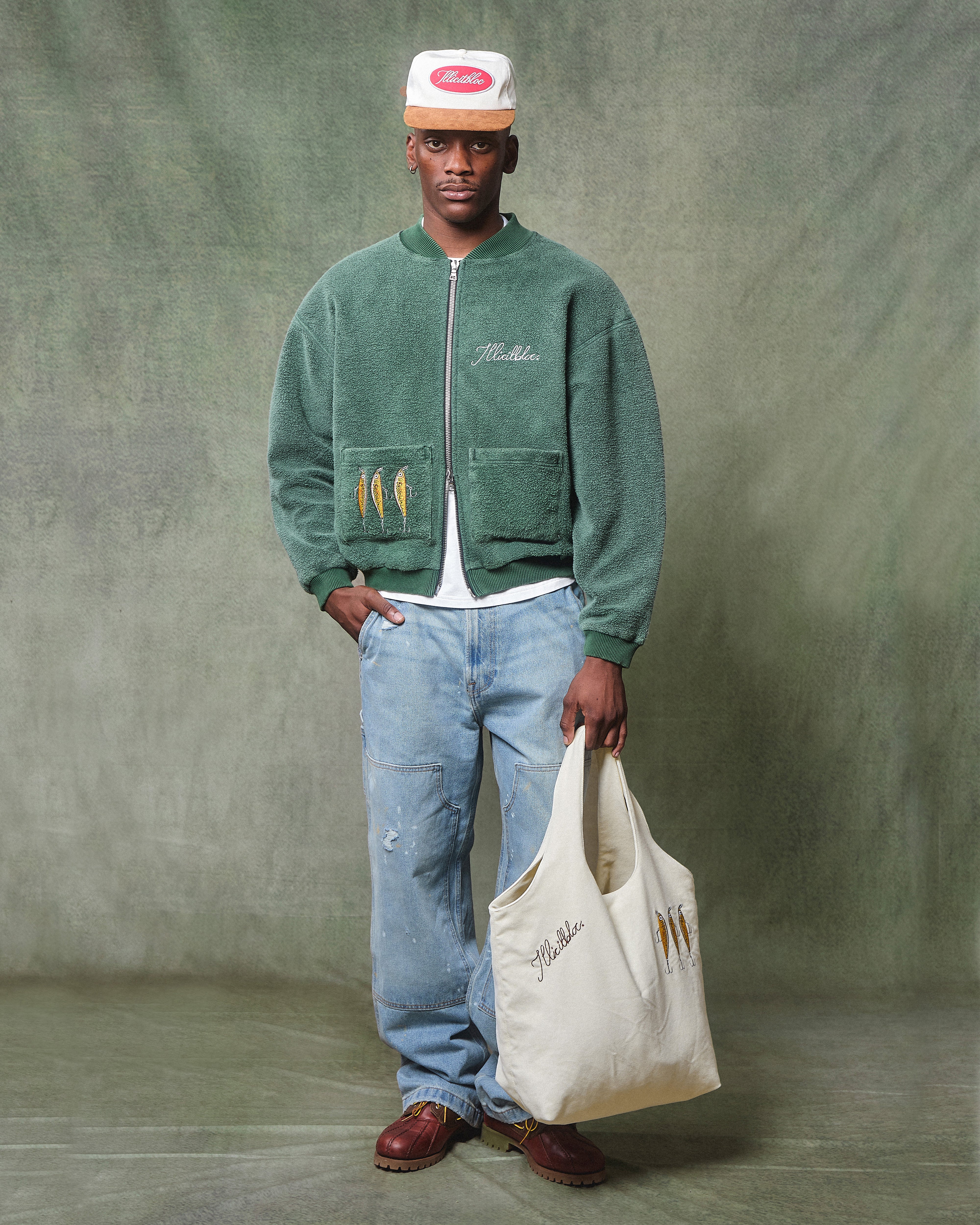 BAIT TEDDYKNIT™ BOMBER - HUNTER GREEN - Image 3