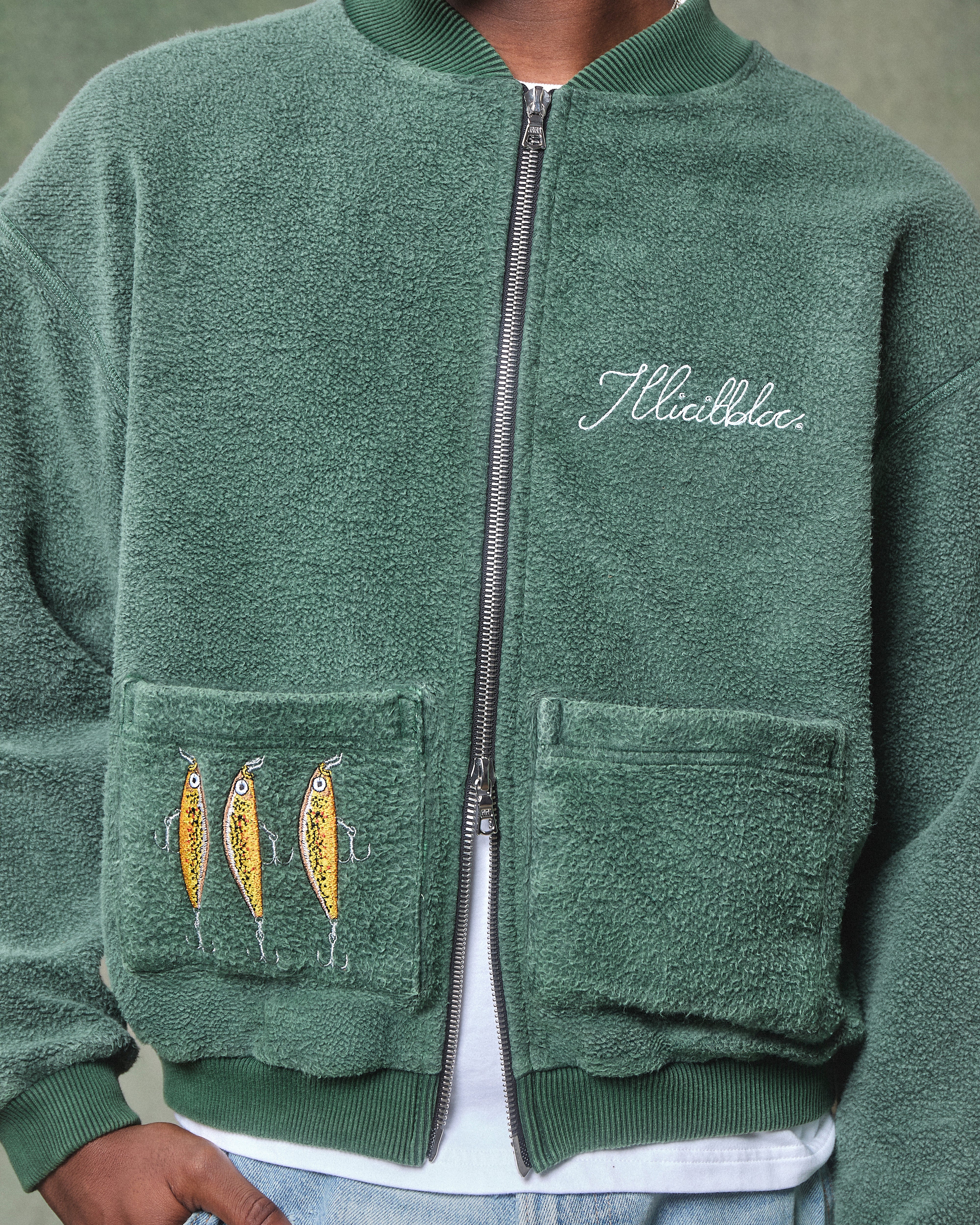 BAIT TEDDYKNIT™ BOMBER - HUNTER GREEN - Image 4