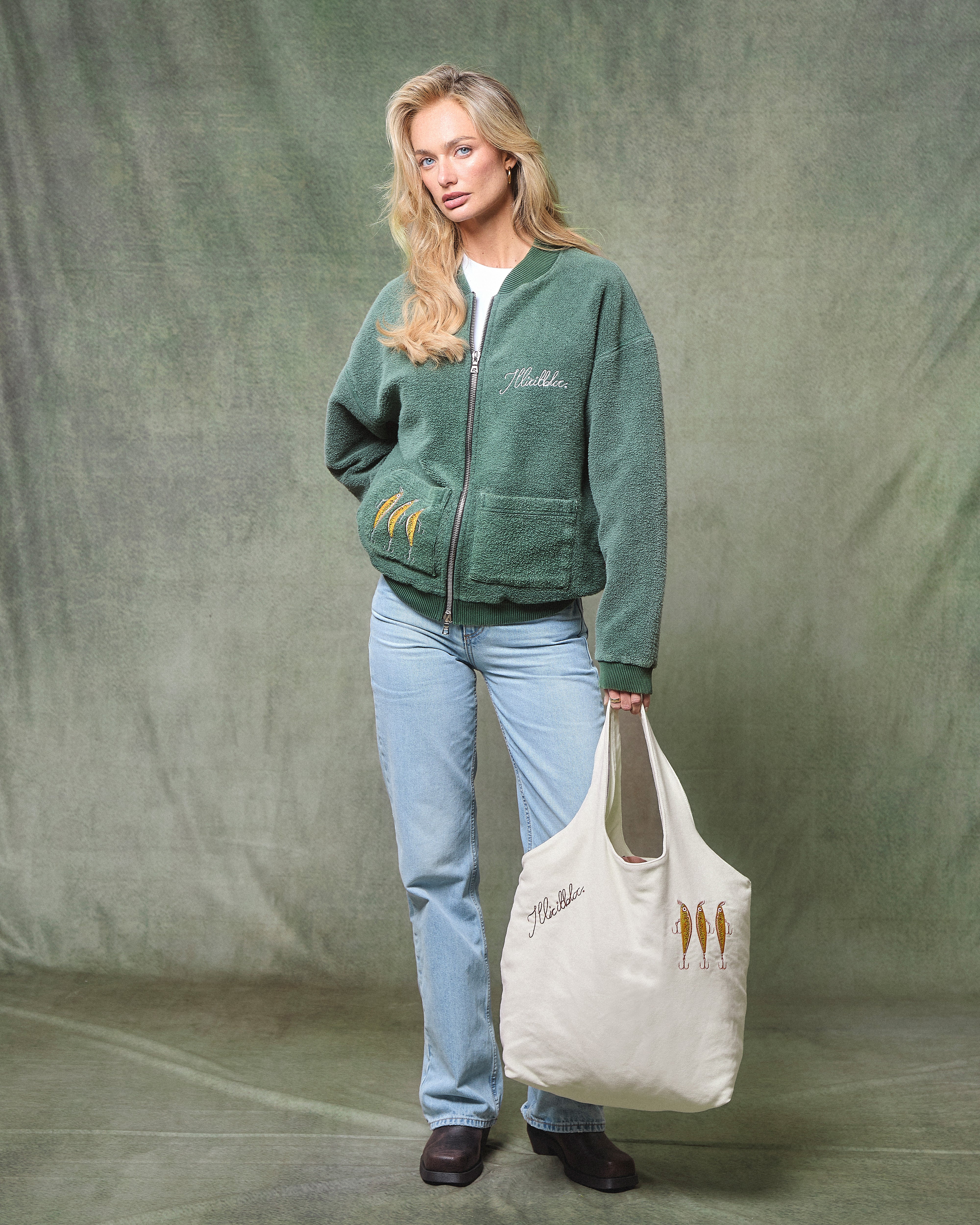 BAIT TEDDYKNIT™ BOMBER - HUNTER GREEN - Image 7