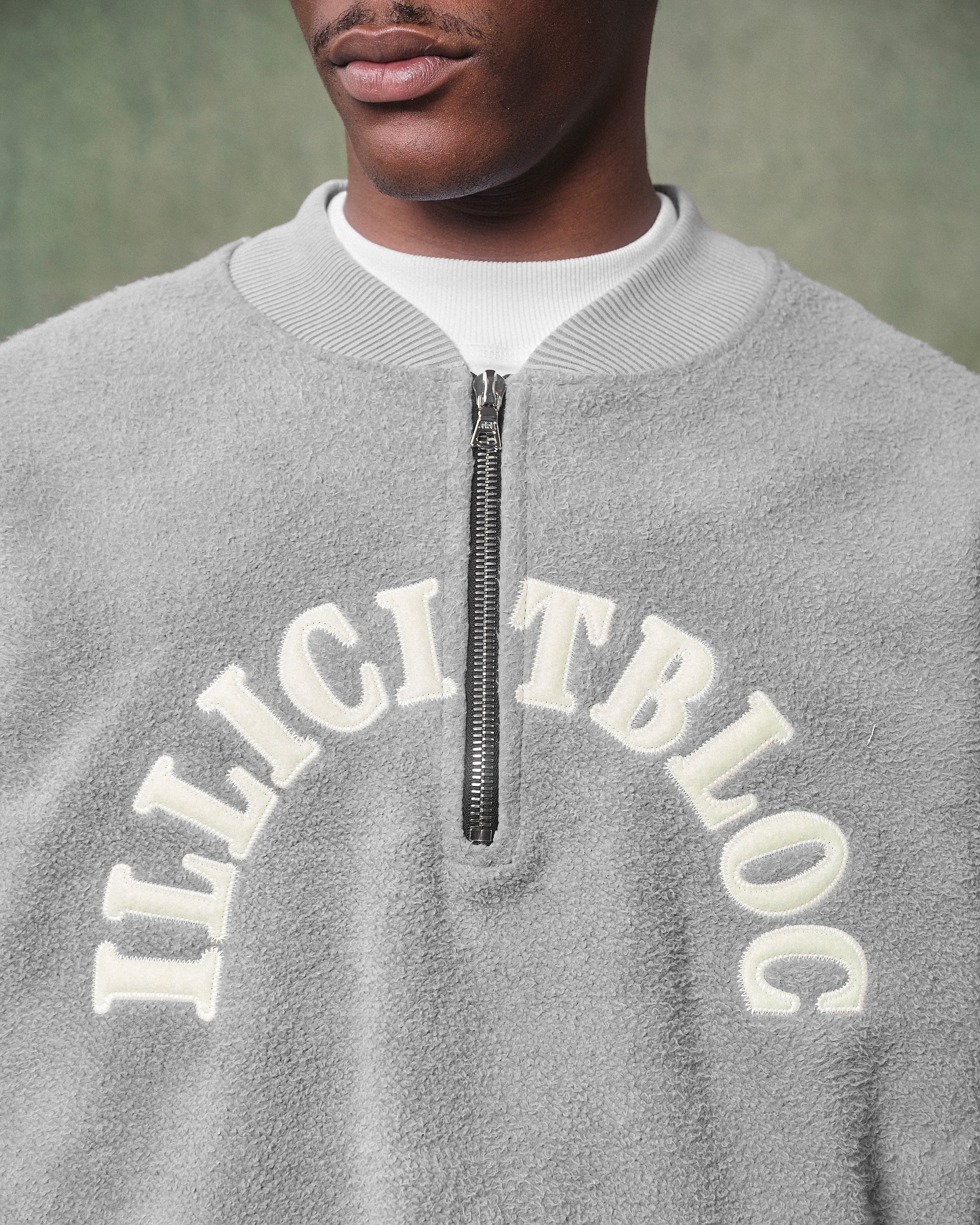 SPELLOUT TEDDYKNIT™ 1/4 ZIP - POWDER GREY - Image 3