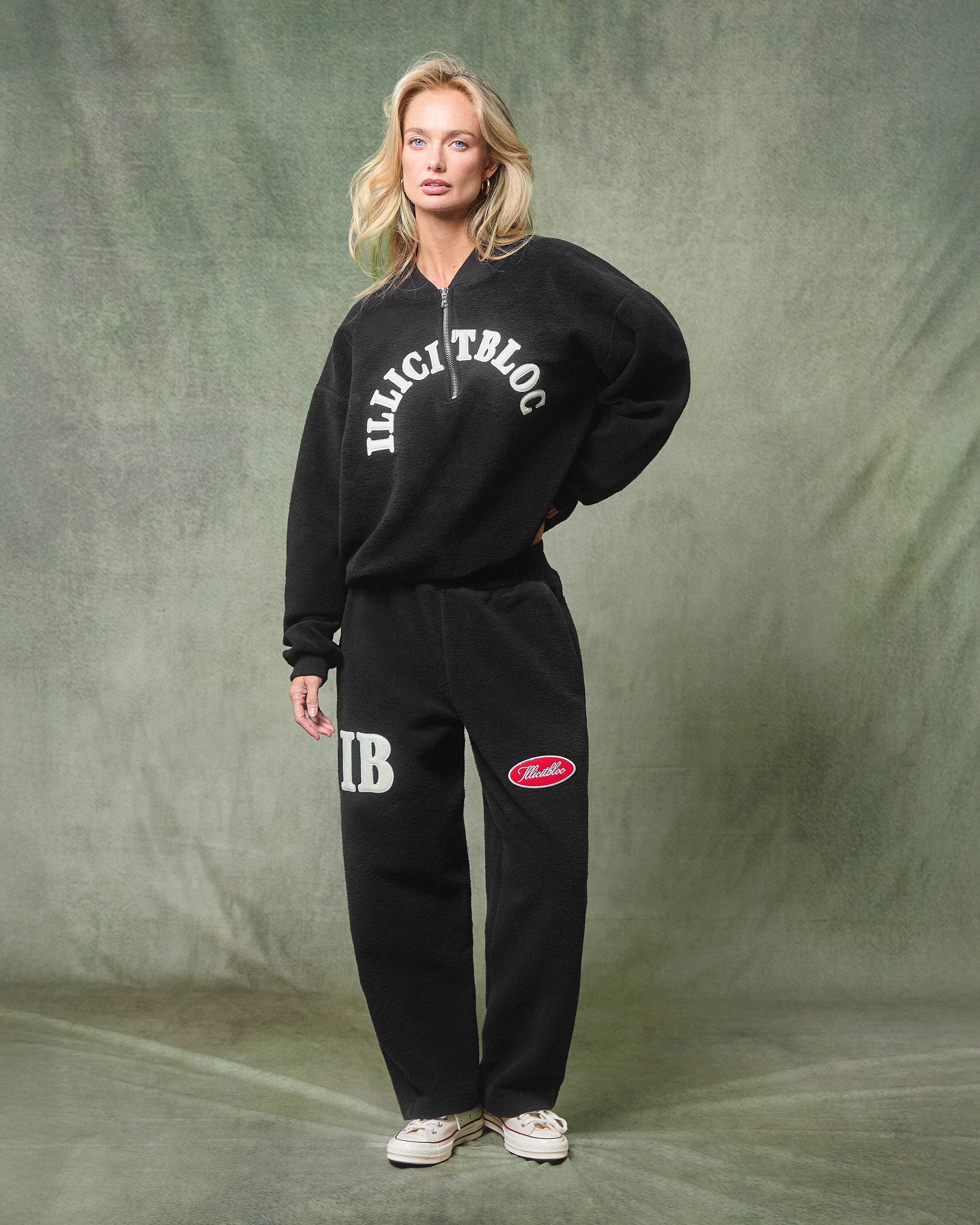 SPELLOUT TEDDYKNIT™ 1/4 ZIP - VINTAGE BLACK - Image 7