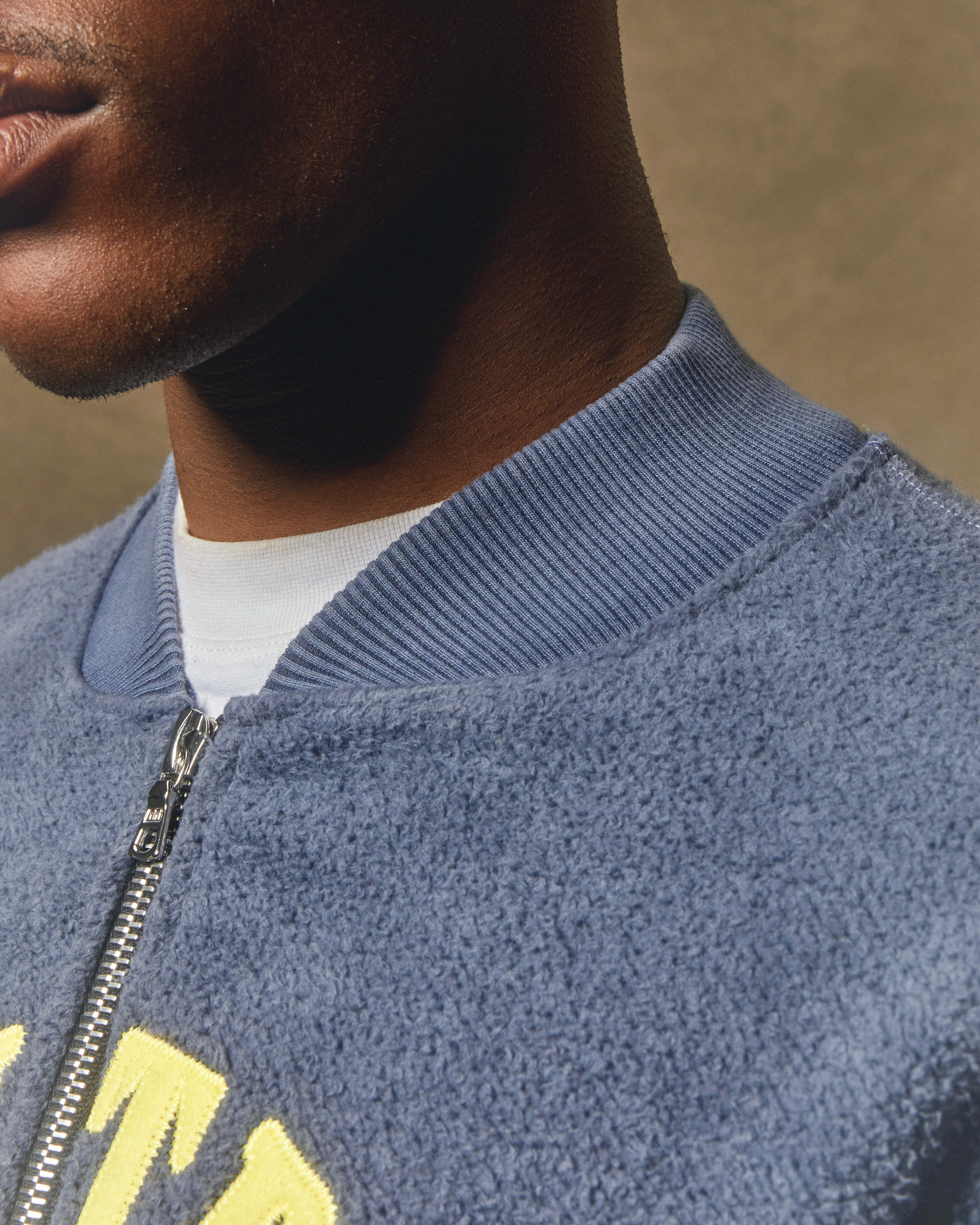 SPELLOUT TEDDYKNIT™ 1/4 ZIP - WASHED NAVY - Image 4