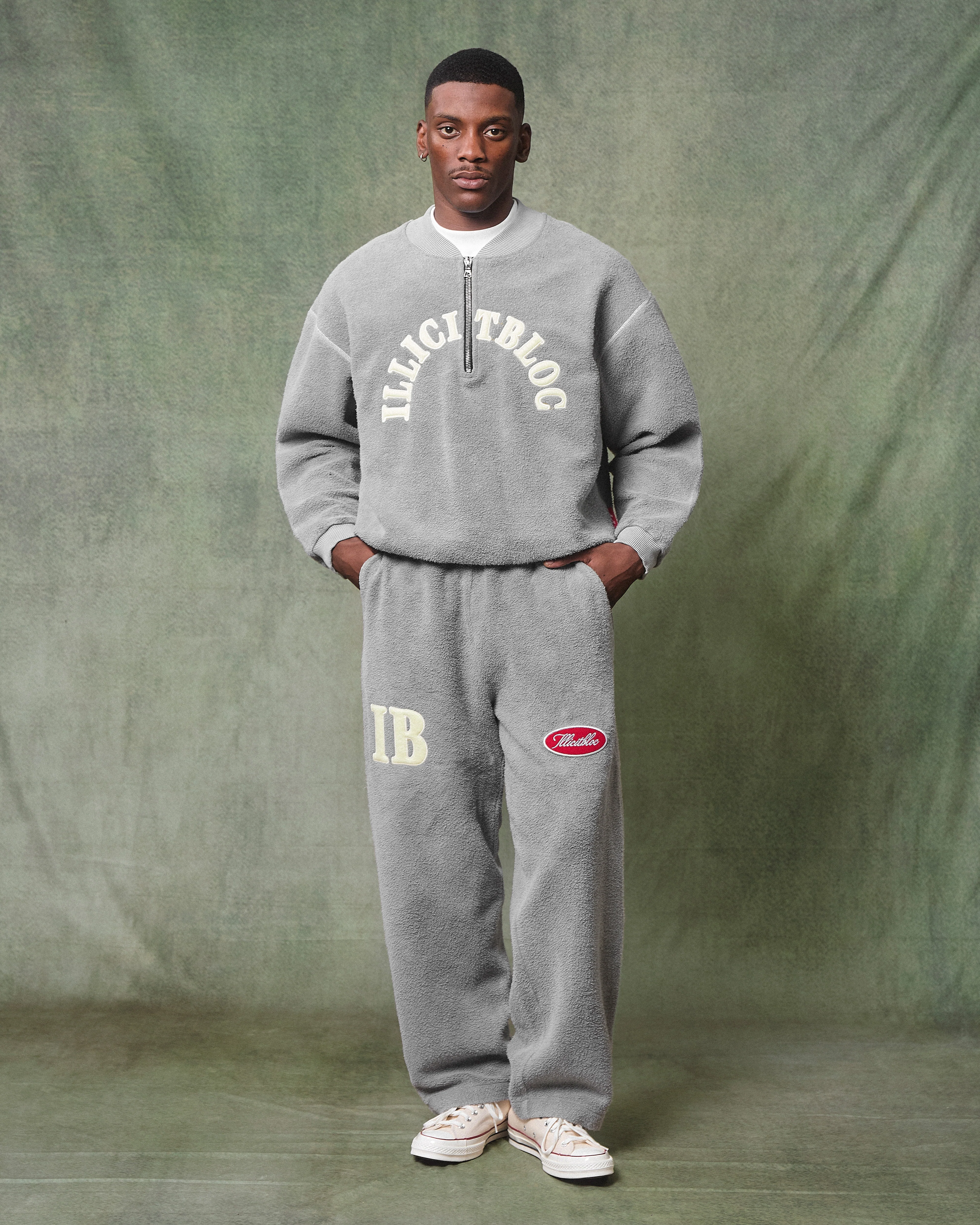 SPELLOUT TEDDYKNIT™ SWEATPANTS - POWDER GREY - Image 6