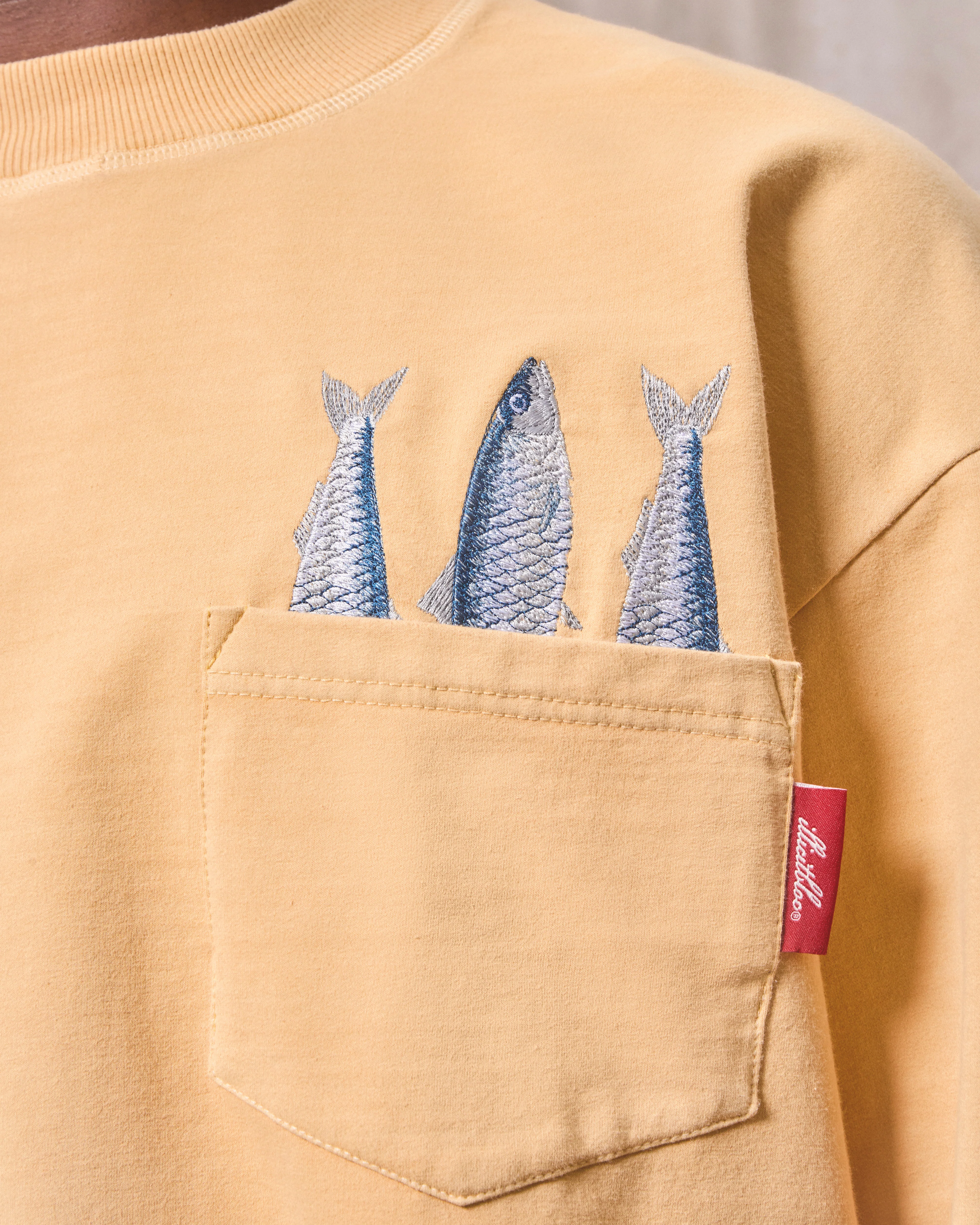 SARDINE CLOUDWEAVE™ POCKET LONG SLEEVE T-SHIRT - MIMOSA - Image 3