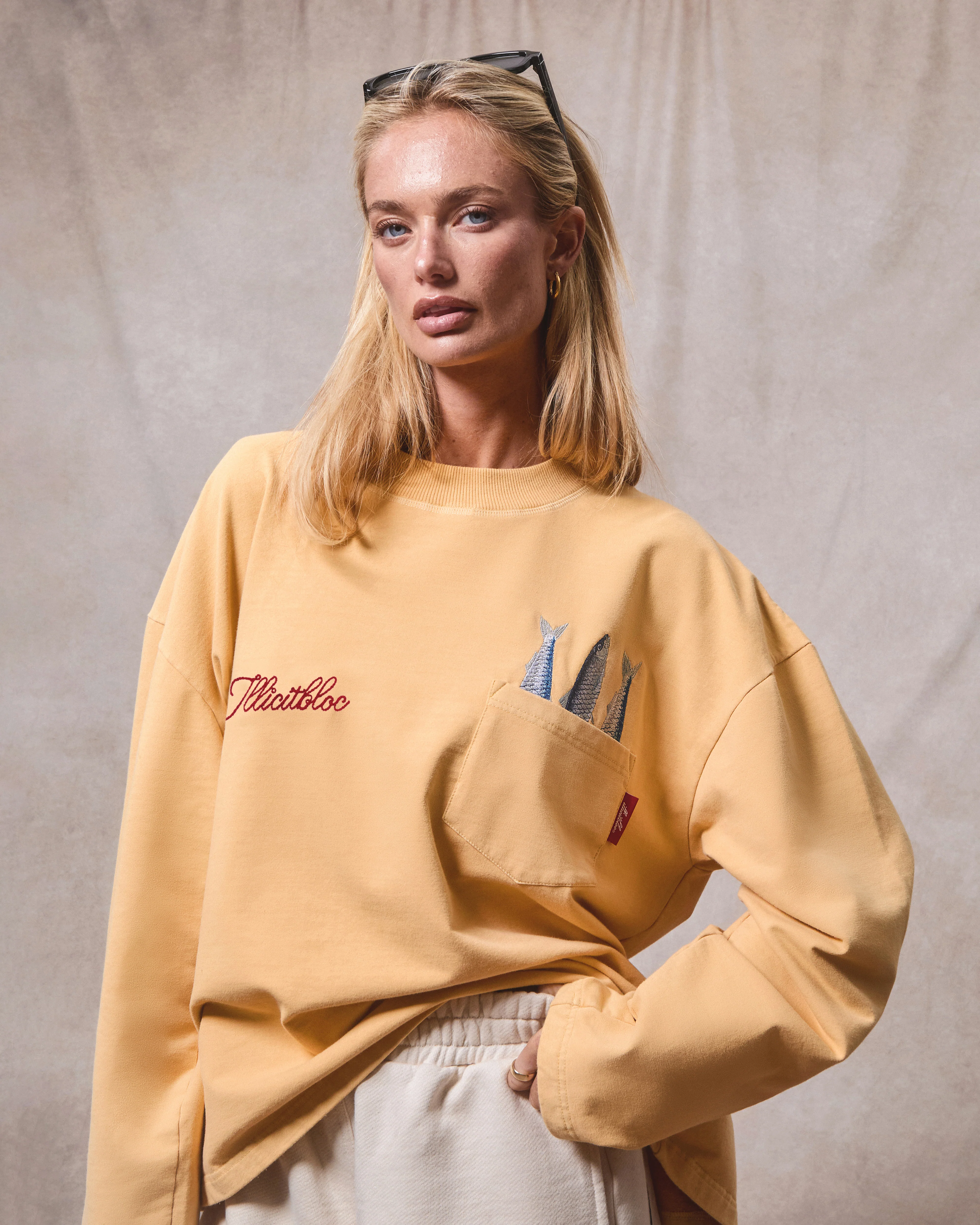 SARDINE CLOUDWEAVE™ POCKET LONG SLEEVE T-SHIRT - MIMOSA - Image 6