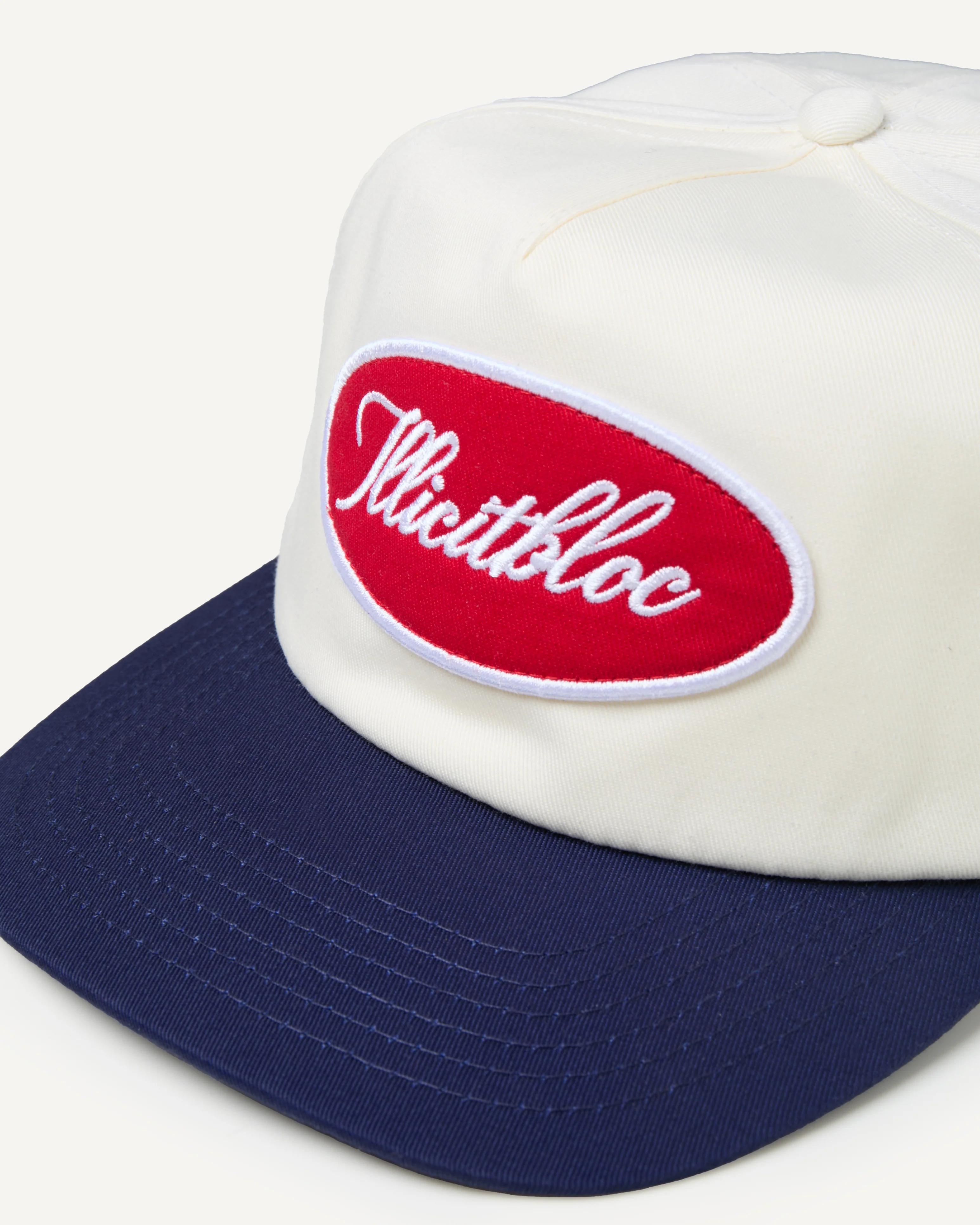 WORKER TWO TONE CAP - CREAM/NAVY - Image 3